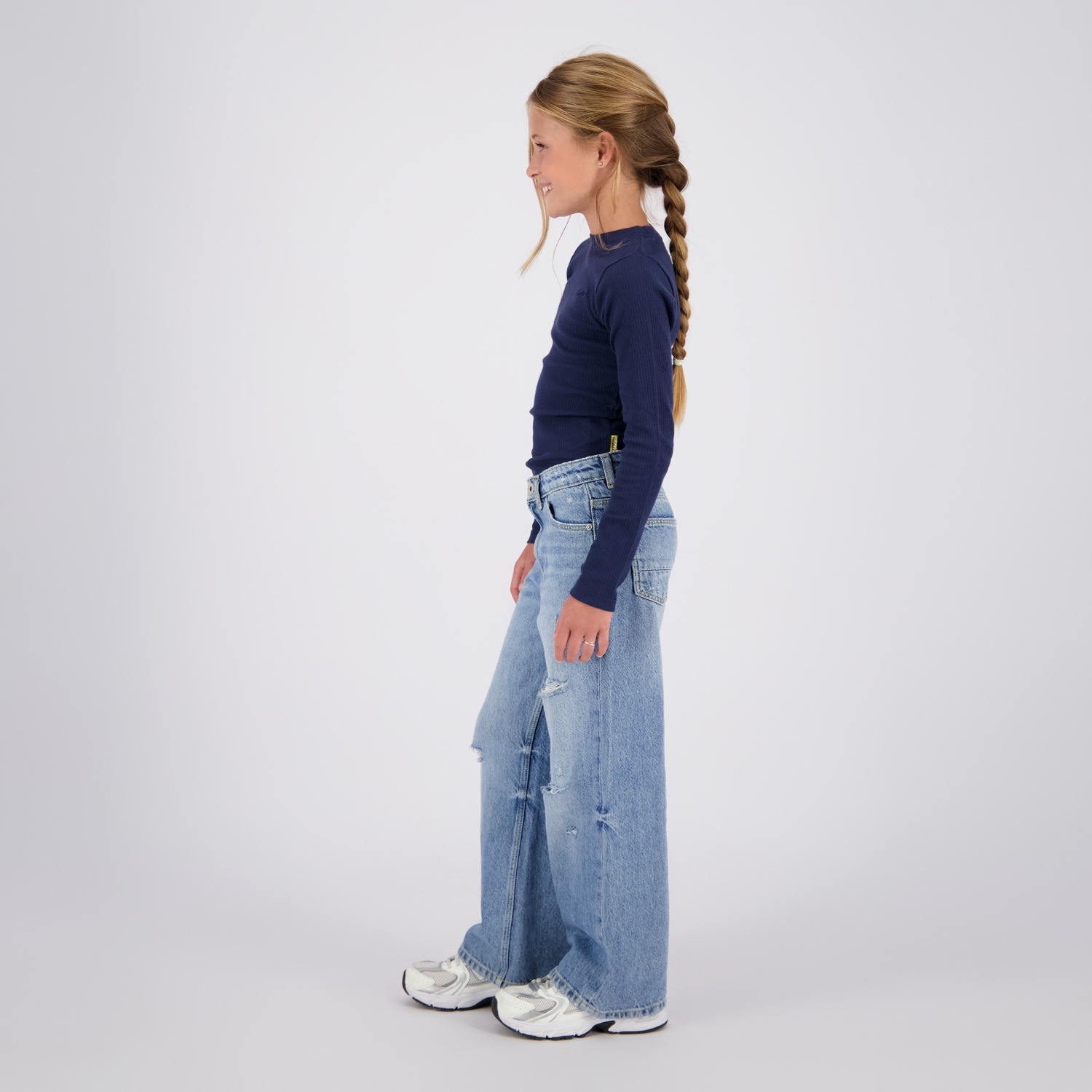 Vingino Langarmshirt in Rippoptik, unifarben