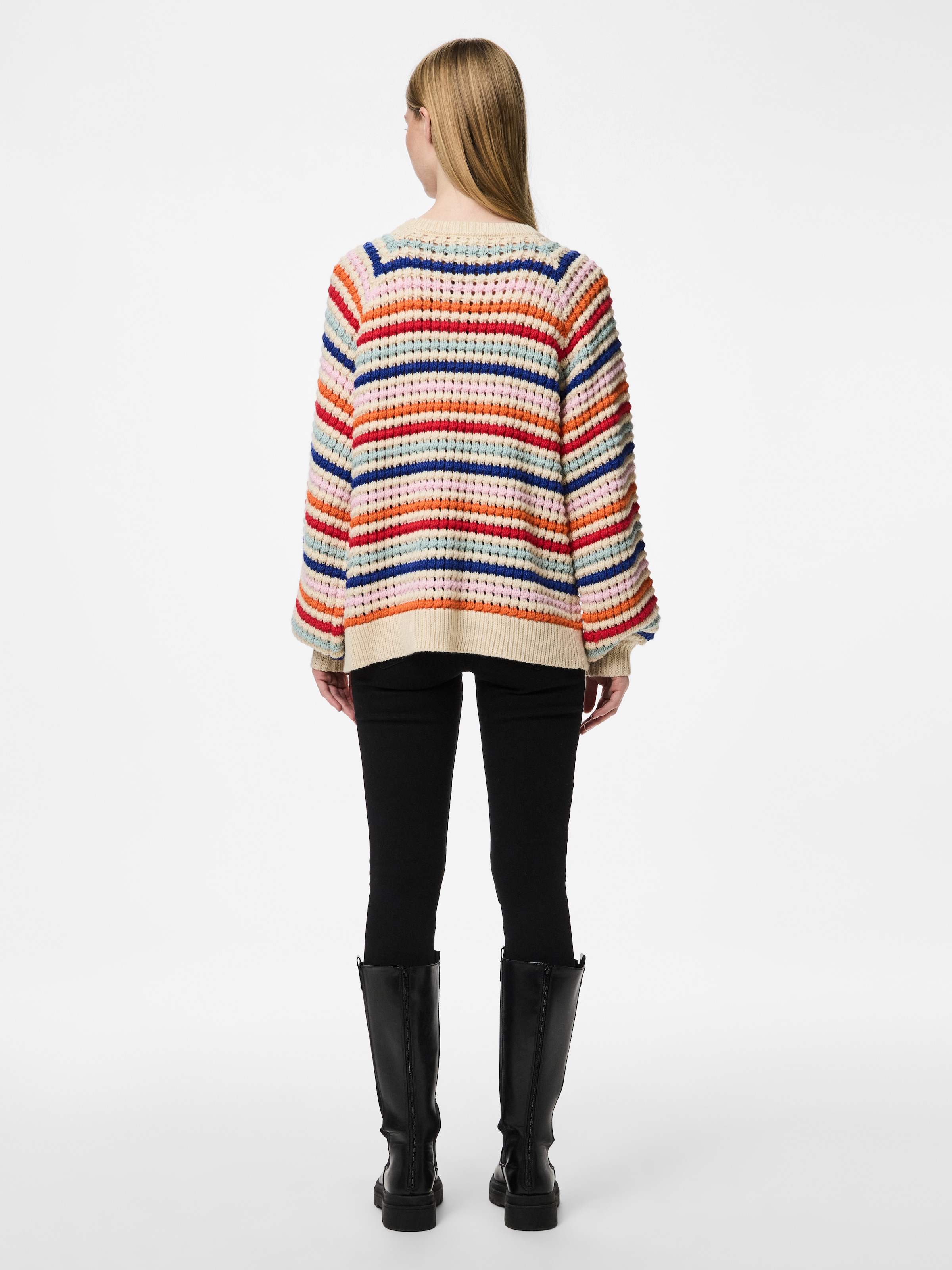 pieces Rundhalspullover »PCDOSLA LS O-NECK KNIT MM«