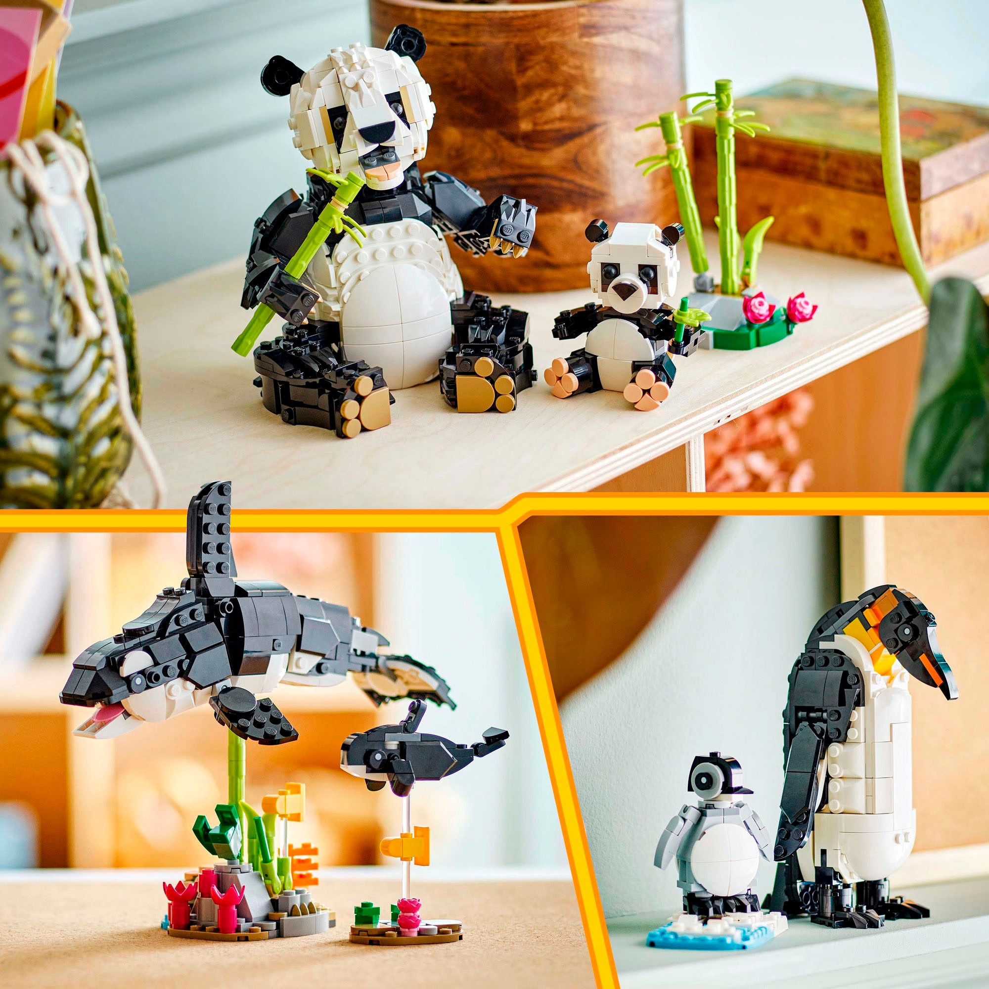 LEGO® Konstruktionsspielsteine »Wilde Tiere: Pandafamilie (31165), LEGO Creator« Made in Europe