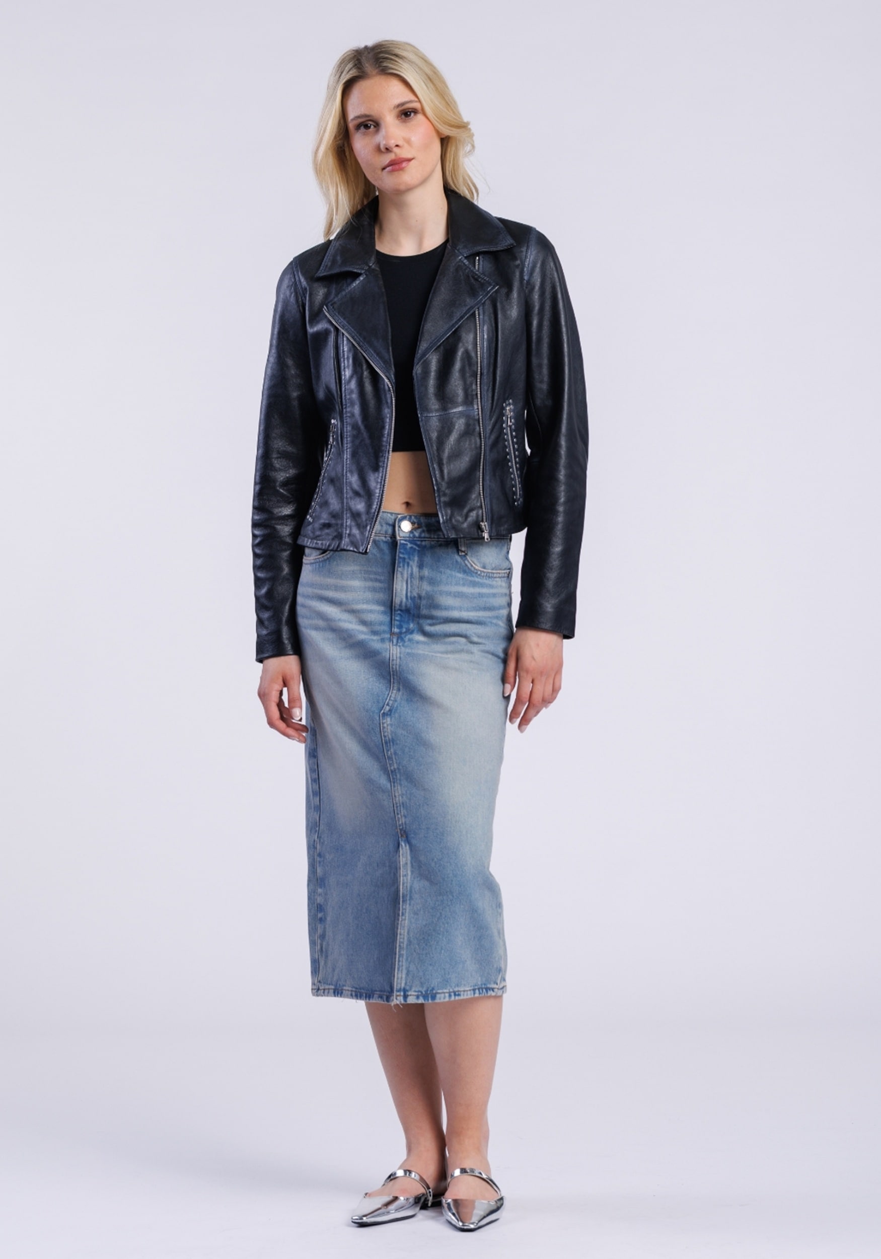 Freaky Nation Veste en cuir »Lederjacke-FN«