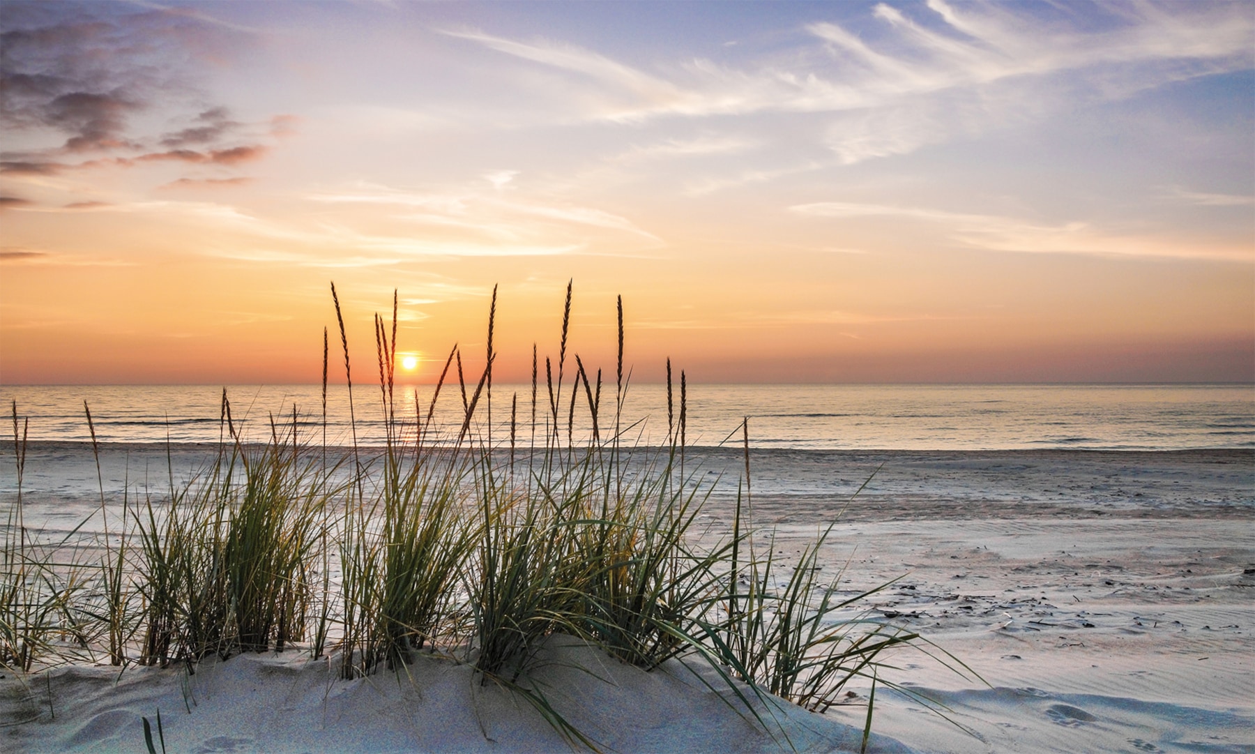 Image of Bönninghoff Leinwandbild "Wandbild SONNENUNTERGANG XXL 90x150 cm – Leinwandbild Keilrahmen Deko" Meer Sonnenuntergang Strand 1 Stk. tlg. auf Keilrahmen gespannt