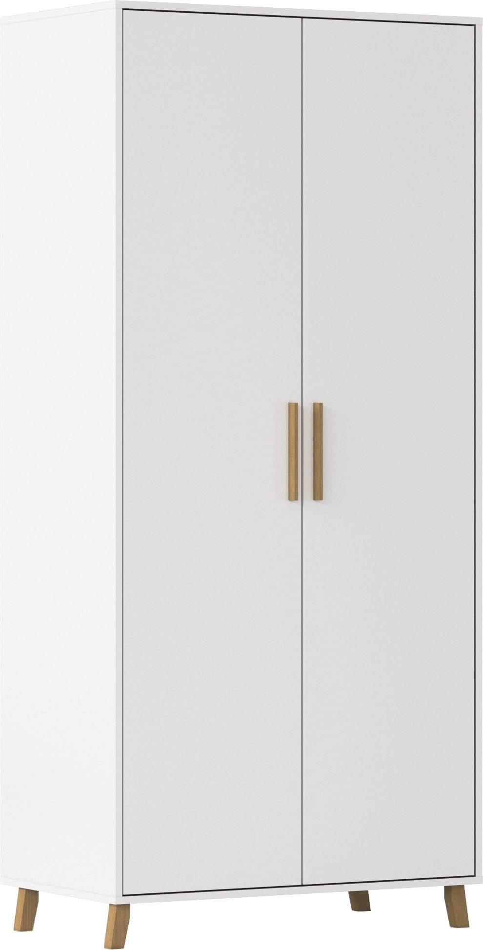 rauch Kleiderschrank »Drehtürenschrank Schrank Garderobe SHINJO Breiten 93/140/187 cm« in 3 verschiedenen Ausstattungen BASIC/CLASSIC/PREMIUM,  Griffe und Füsse aus Massivholz, viel Stauraum MADE IN GERMANY