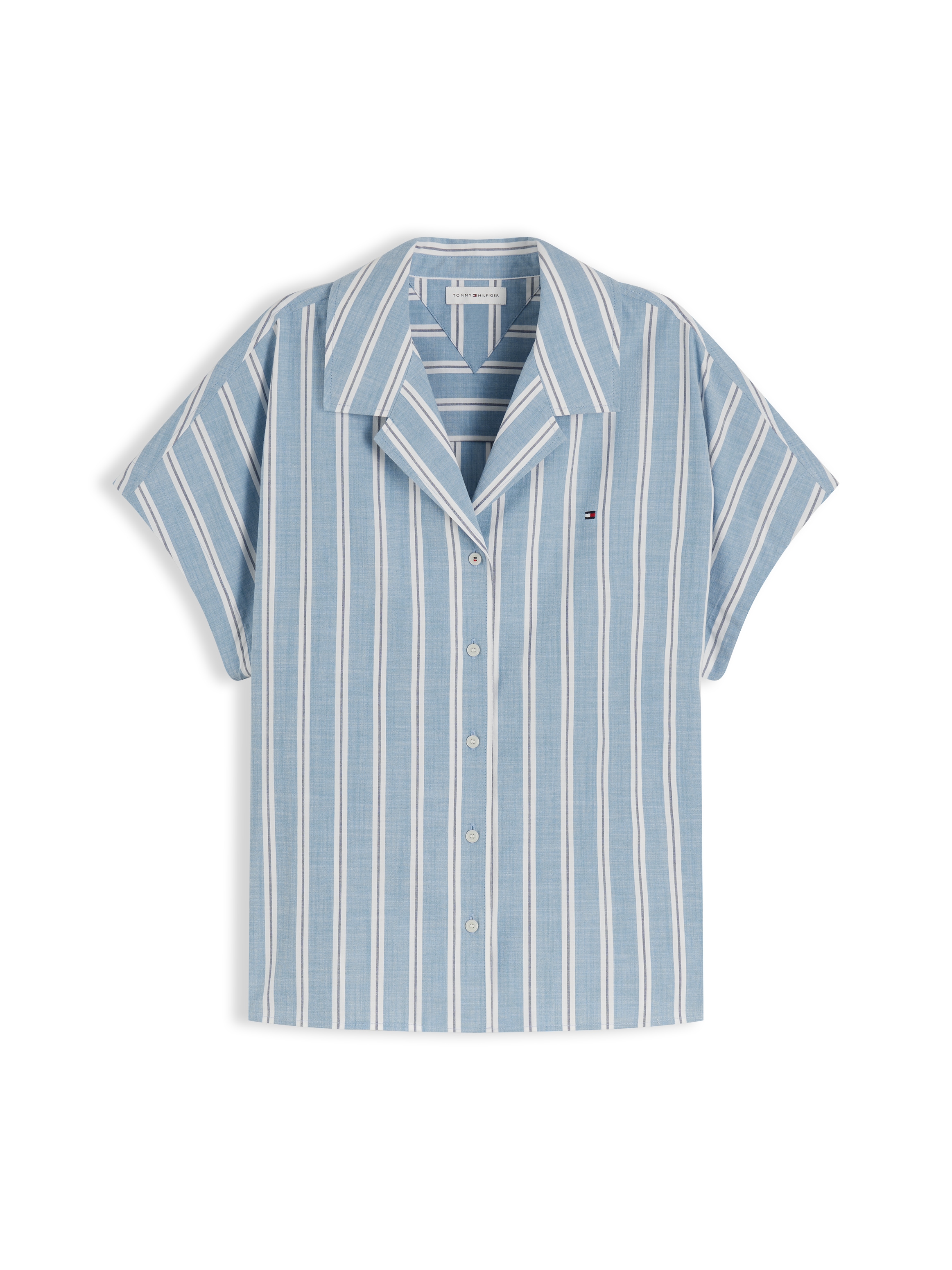 Tommy Hilfiger Kurzarmbluse »SUMMER COTTON SS SHIRT« Baumwollmischung