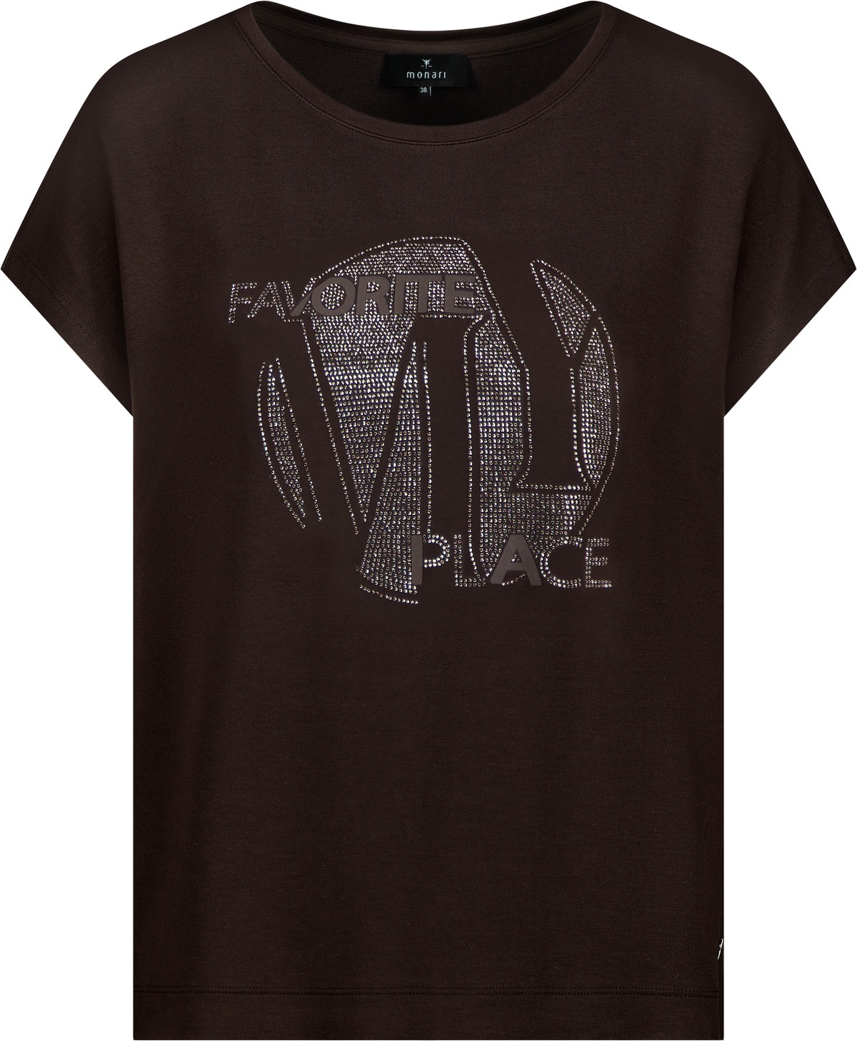 Monari T-Shirt »Shirt Schmuck« Regular fit mit Strasssteinen
