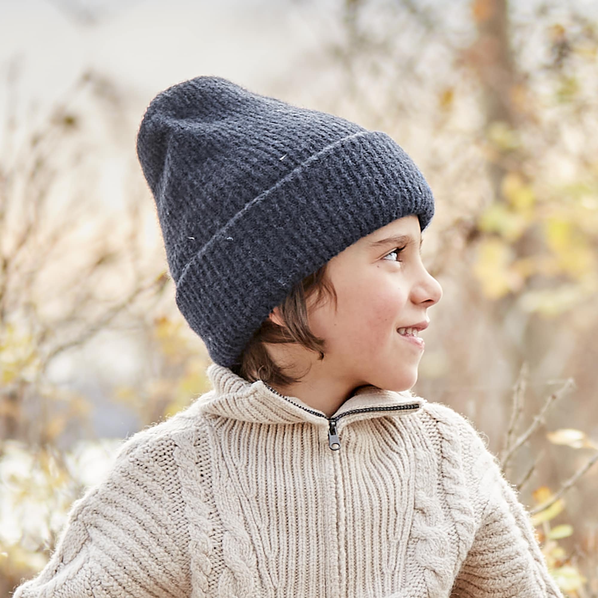 MAXIMO Strickmütze doppelt gestrickt, ungefüttert, breiter Umschlag