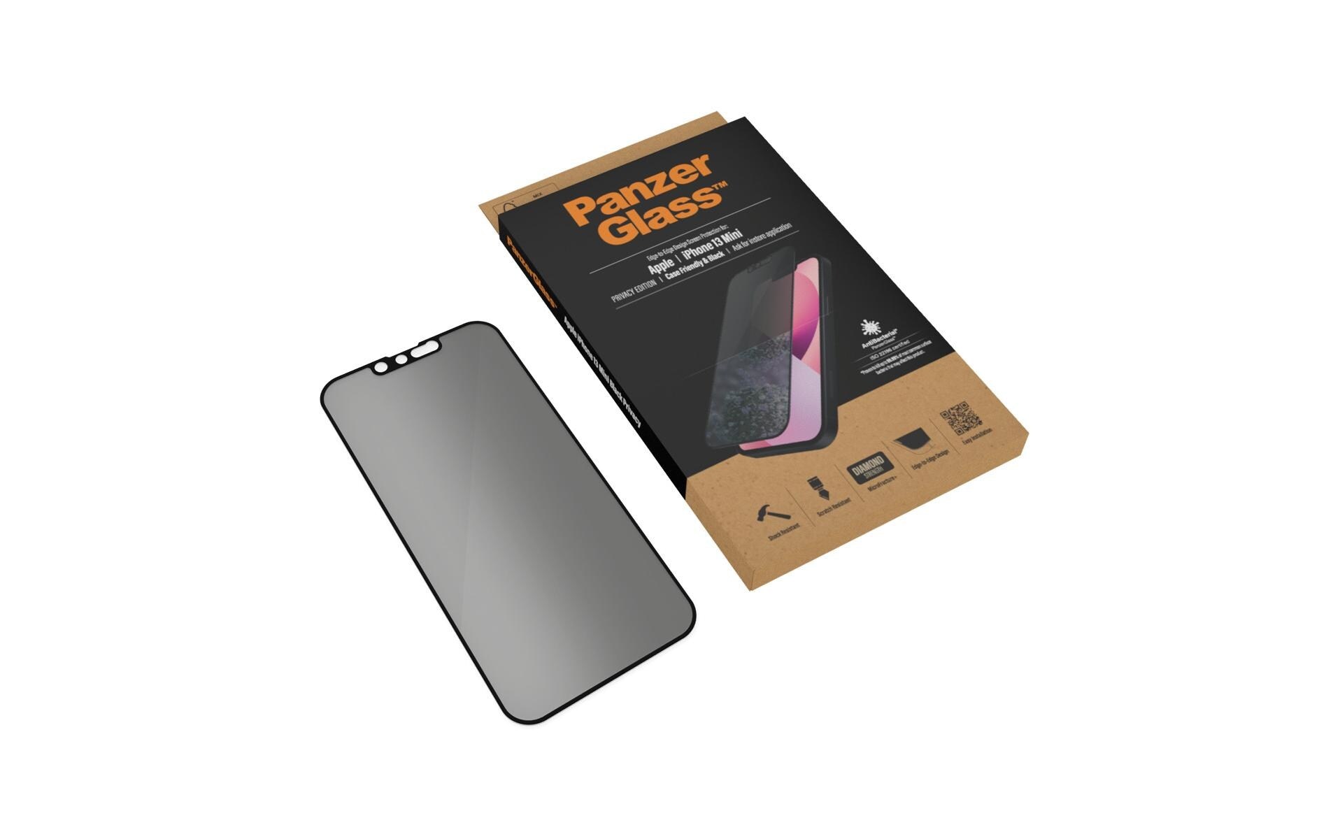 PanzerGlass Displayschutzglas »Displayschutz Case«, für iPhone 13 mini, Mit Rahmen