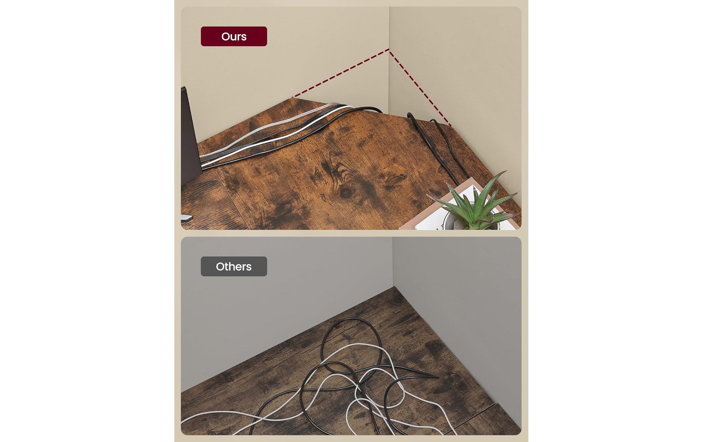 VASAGLE Bureau »in L-Form 120 x 130 x 76 cm«