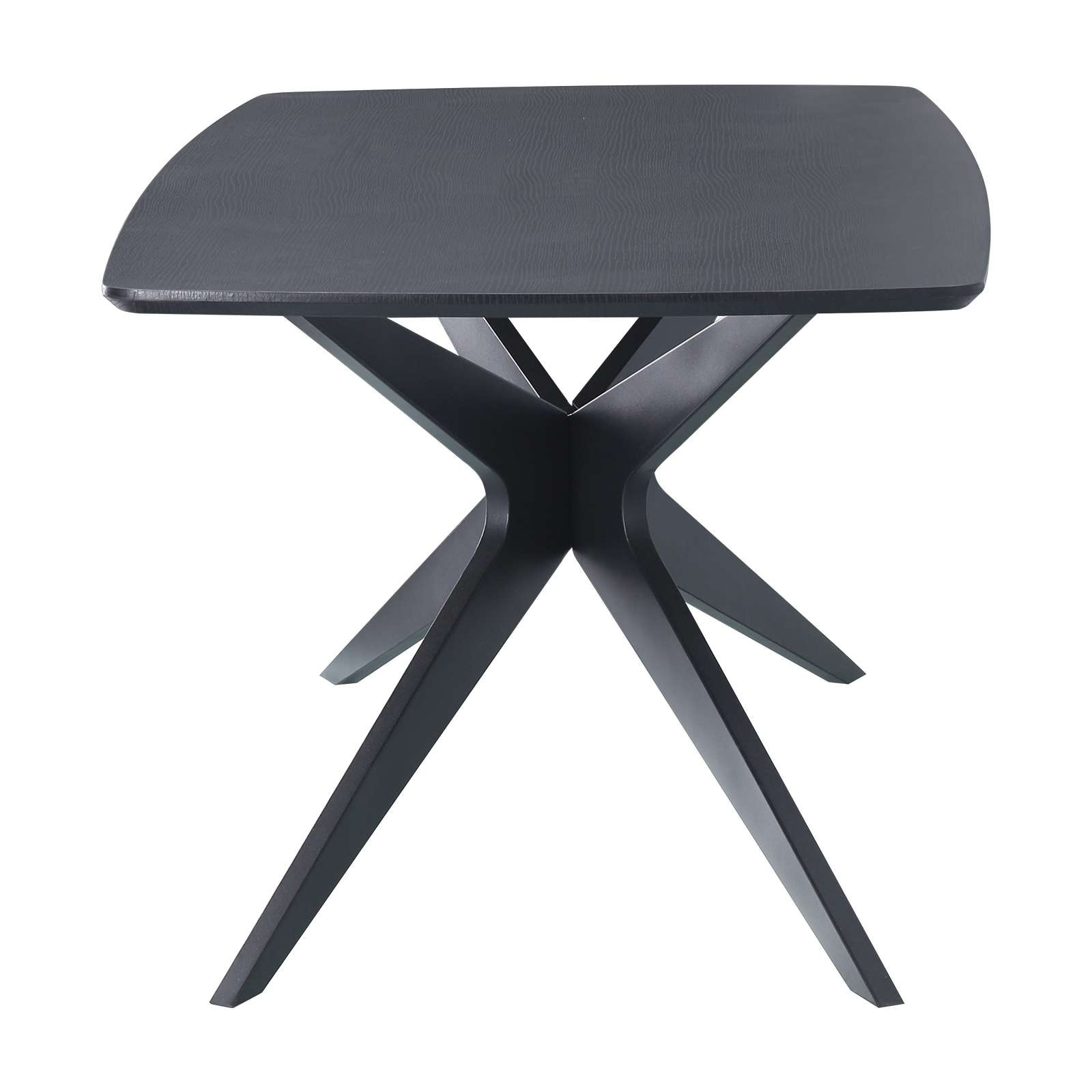 GOODproduct Esstisch »Dakona« Tischplatte mit Holzstruktur, schwarze Metallbeine, Höhe 76 cm