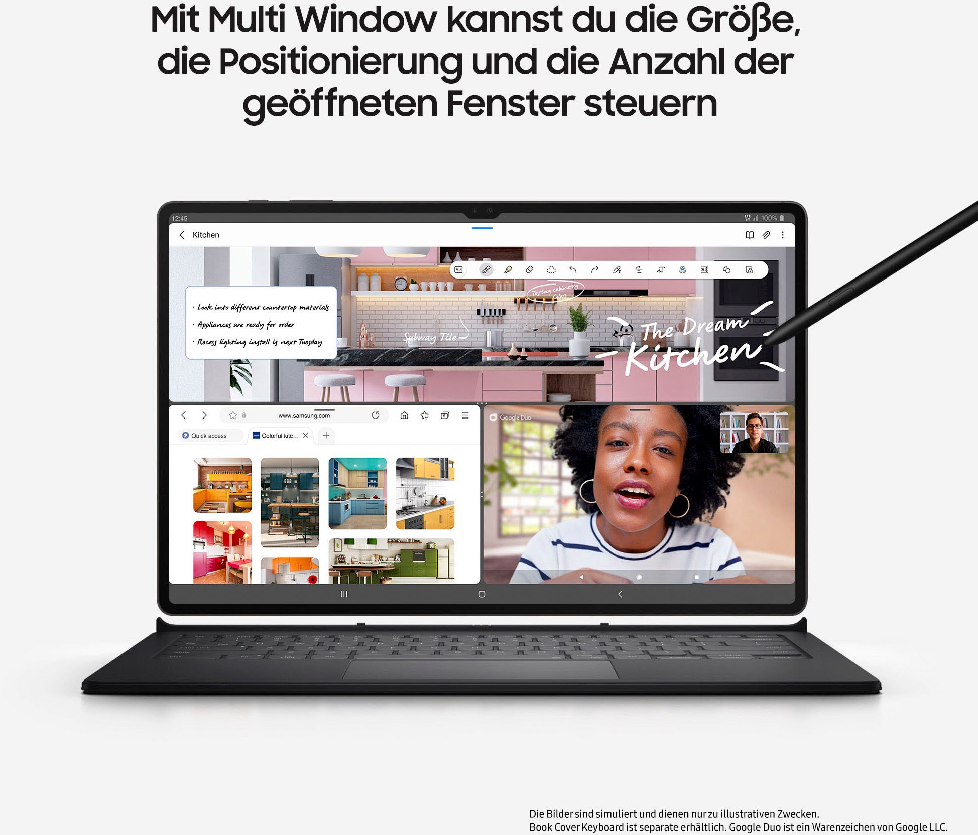 Samsung Tablet »Galaxy Tab S8+«, (31,5 cm / 12,4 Zoll), Android, WQXGA+,)