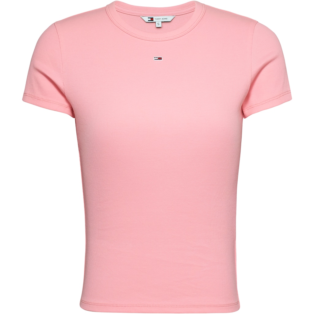 Tommy Jeans T-Shirt »Slim Essential Rib Shirt, Rippshirt Rundhalsshirt«