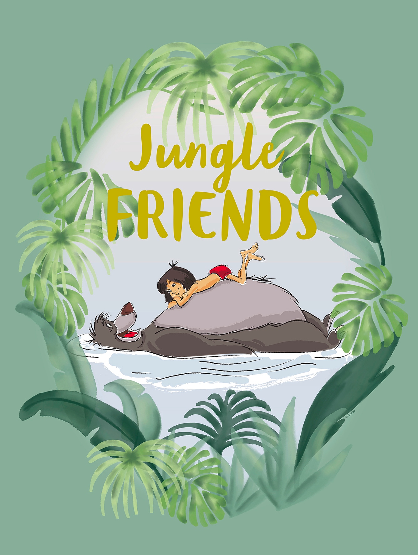 Komar Bild »Jungle Book Friends« Disney 1 Stk. tlg. Wandbild zur Dekoration im Kinderzimmer - ohne Rahmen