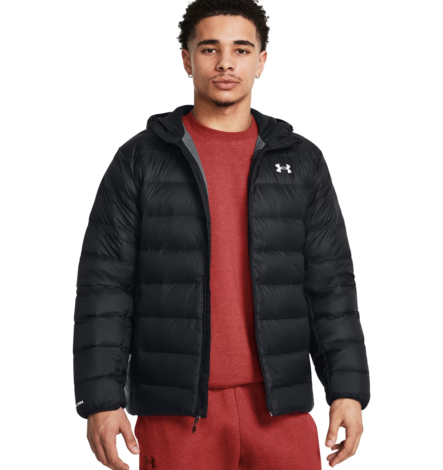 Image of Under Armour Daunenjacke "LEGEND DOWN HOODED JACKET" mit Kapuze mit geradem Abschluss, aus Nylon, mit Entendaunenfüllung