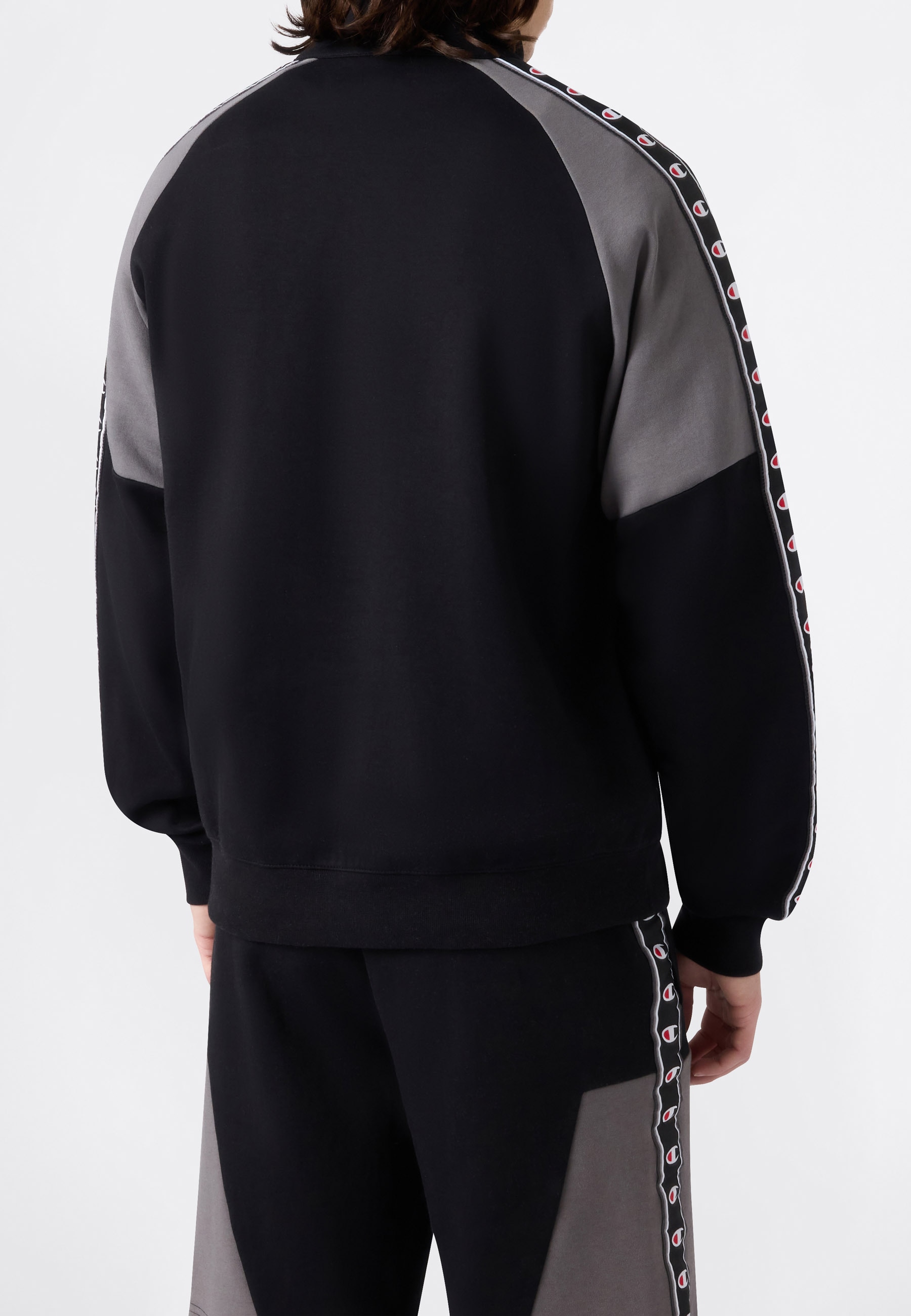Champion Sweat-shirt »Sports-inspired Interlock Half Zip Sweatshirt with Tape detailing«, komfortabler Schnitt, sportlicher Stil, Rundhalsausschnitt
