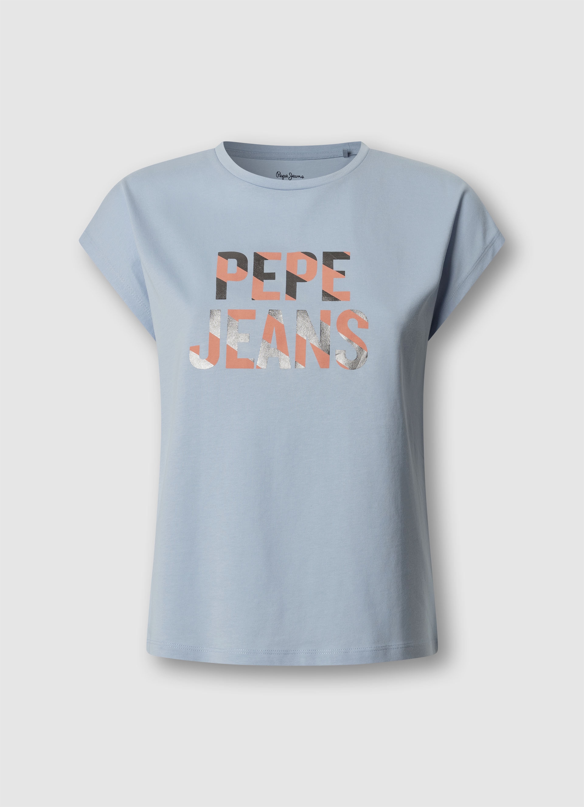 Image of Pepe Jeans T-Shirt "CATALINA" aus Baumwolle, Logoschriftzug