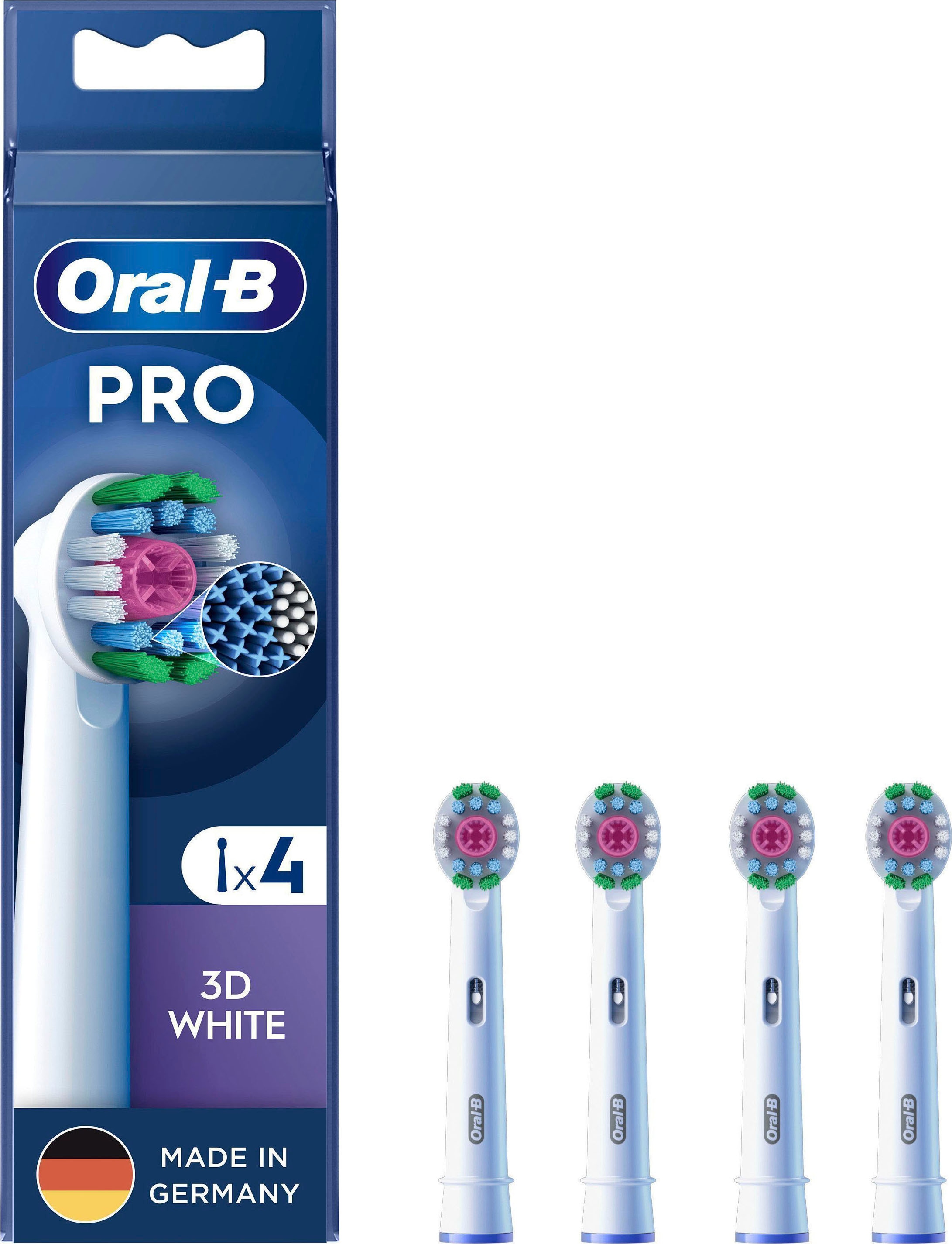 Oral-B Aufsteckbürsten »Pro 3D White«, X-förmige Borsten