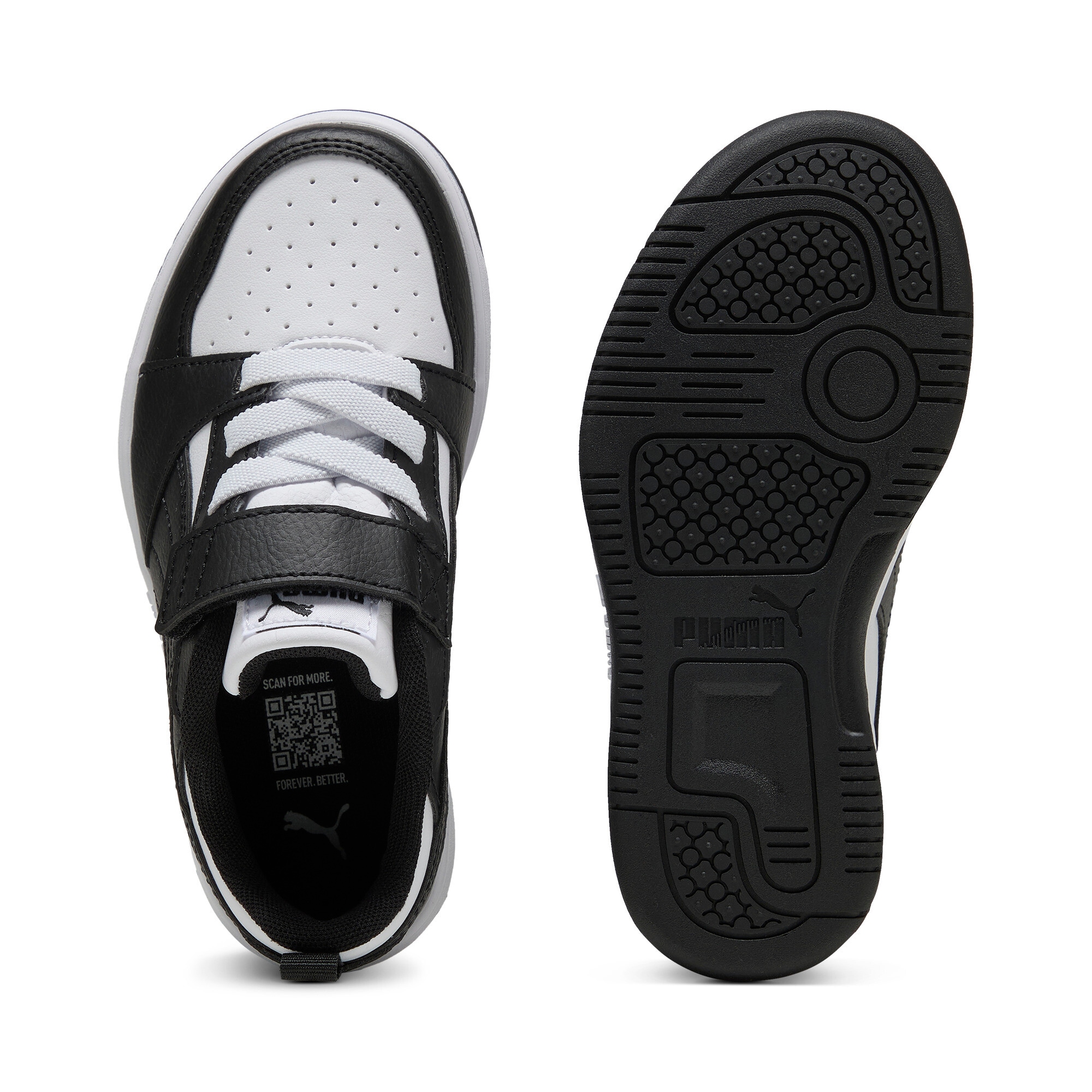 PUMA Sneakers »REBOUND V6 LO AC+ PS«  coupe montant à la cheville, avec fermeture velcro, semelle en caoutchouc