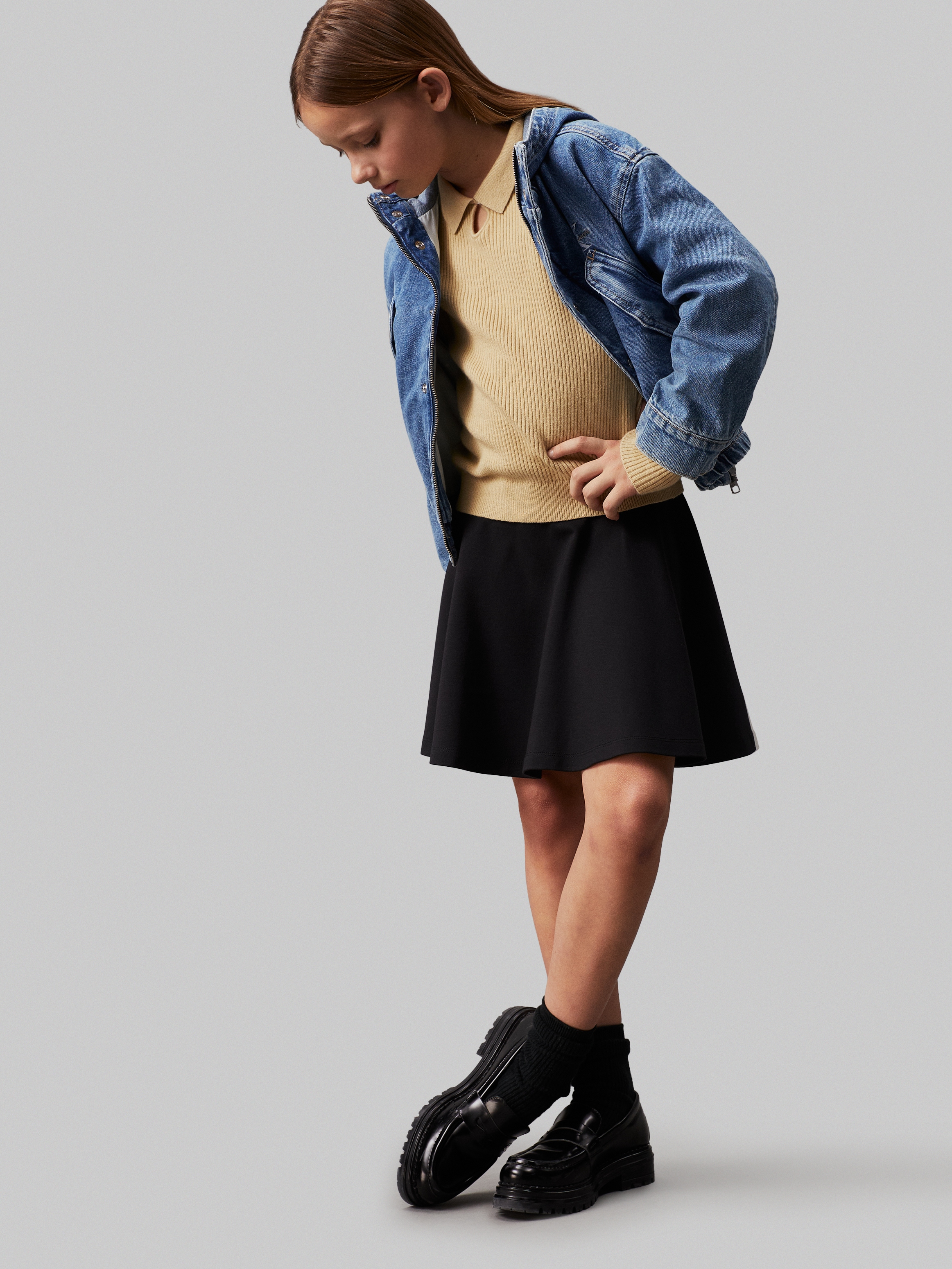 Calvin Klein Jeans Minirock »PUNTO TAPE A LINE SKIRT«, für Kinder bis 16 Jahre mit Calvin Klein Logoschriftzug