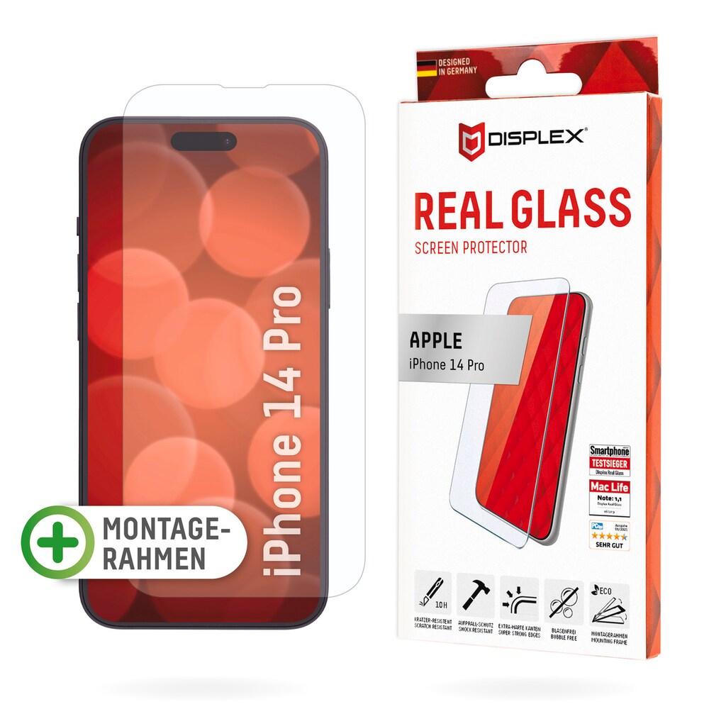 Displex Displayschutzglas »Real Glass - iPhone 14 Pro«, für iPhone 14 Pro