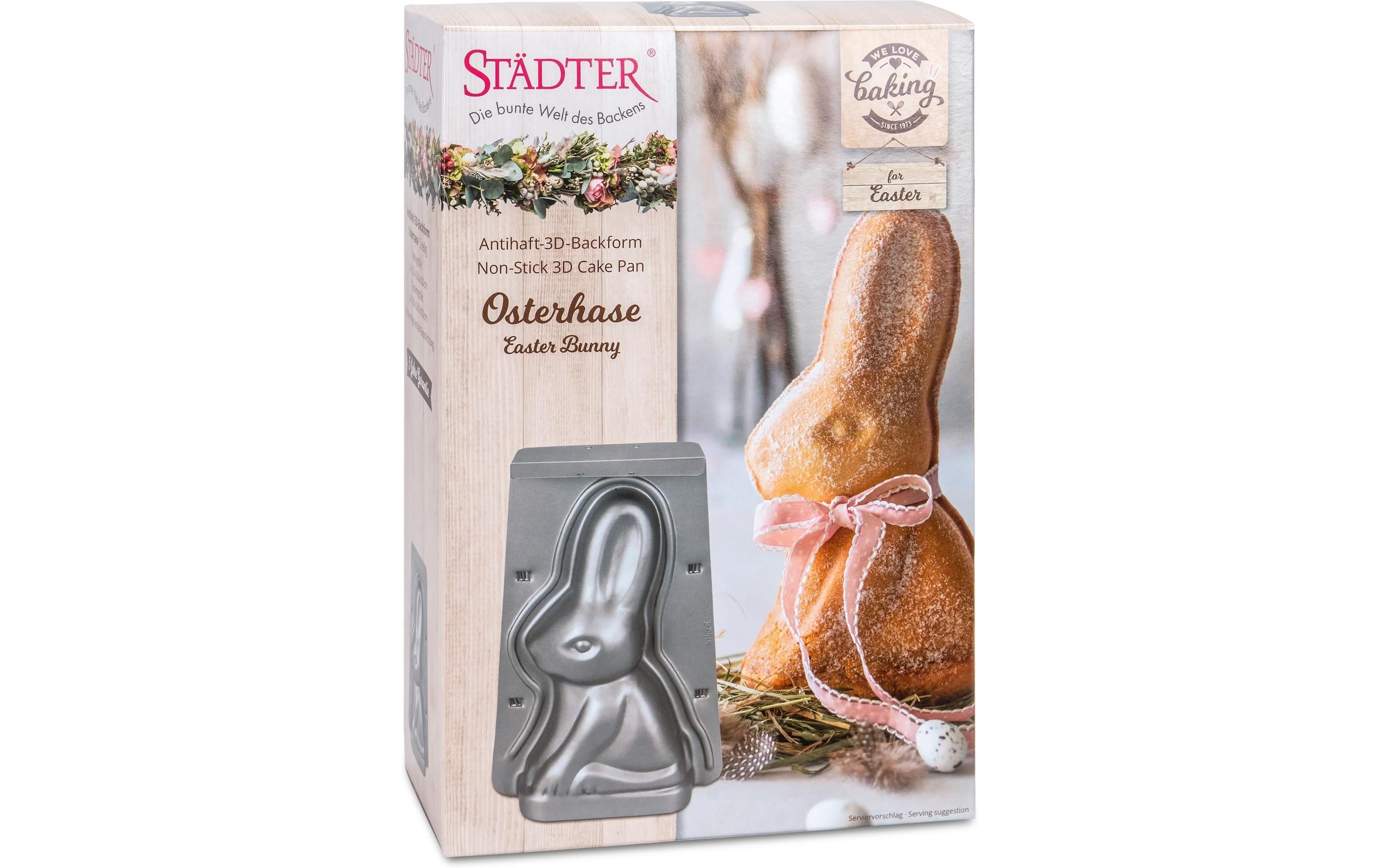 STÄDTER Moule à pâtisserie »3D Osterhäschen 18 x 26 x 8 cm«