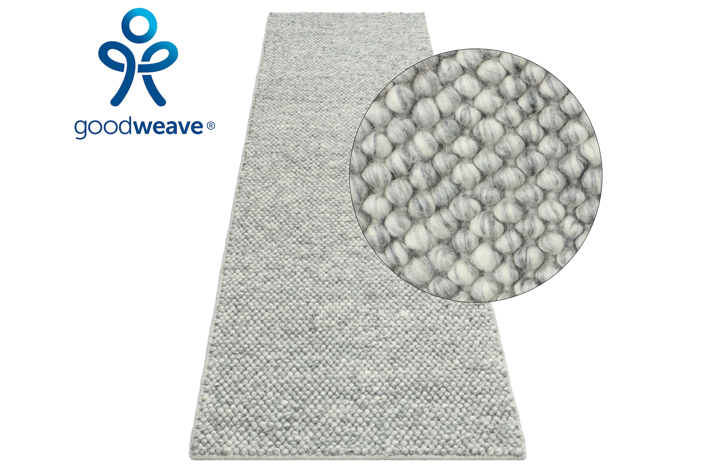 my home Läufer »Wolly, handgewebt, Handweb Teppich« rechteckig 14 mm Höhe Wolle, Brücke, Flur, Schlafzimmer, Wohnzimmer