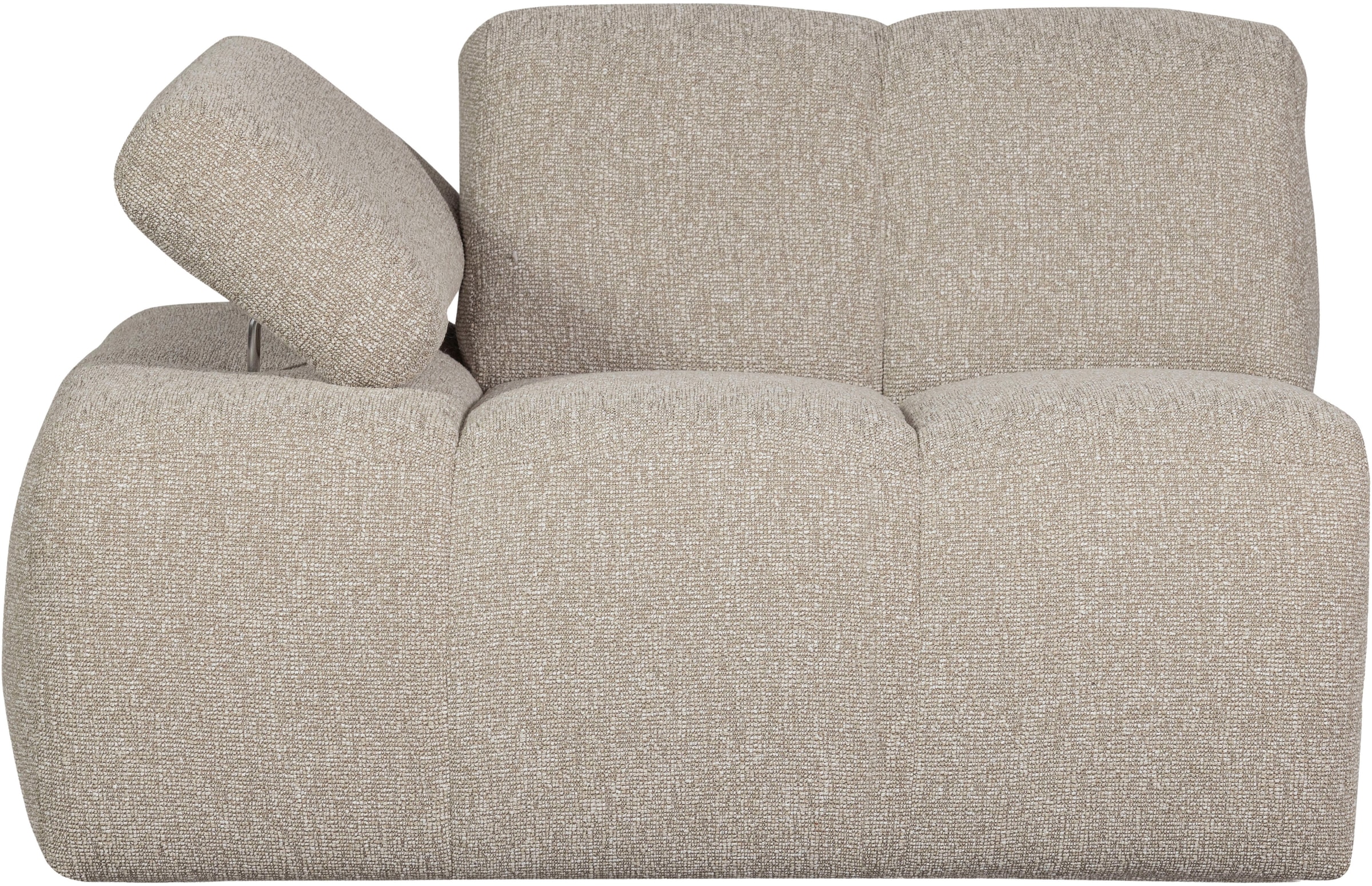 WOOOD Sofaelement »Mojo Bouclé-Bezug mit verstellbarer Armlehne B 124 x D 97 x H 74 cm« Maximale Verschleissfestigkeit, Tragkraft 120 kg, montiert geliefert