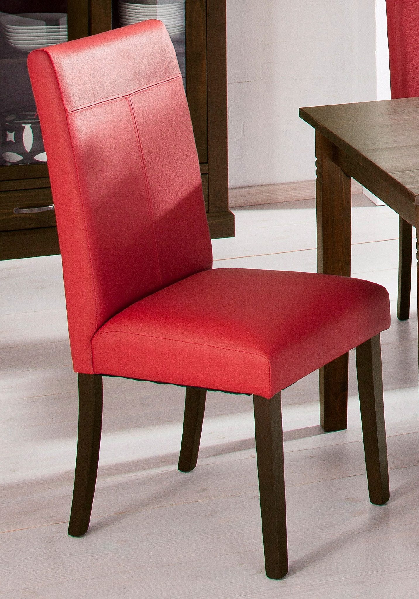 Home affaire Esszimmerstuhl »Rubin Polsterstuhl Bestseller«, (Set), 2 St., Kunstleder, Im 2er, 4er oder 6er-Set, mit honigfarbenen oder dunkelbraunen Beinen