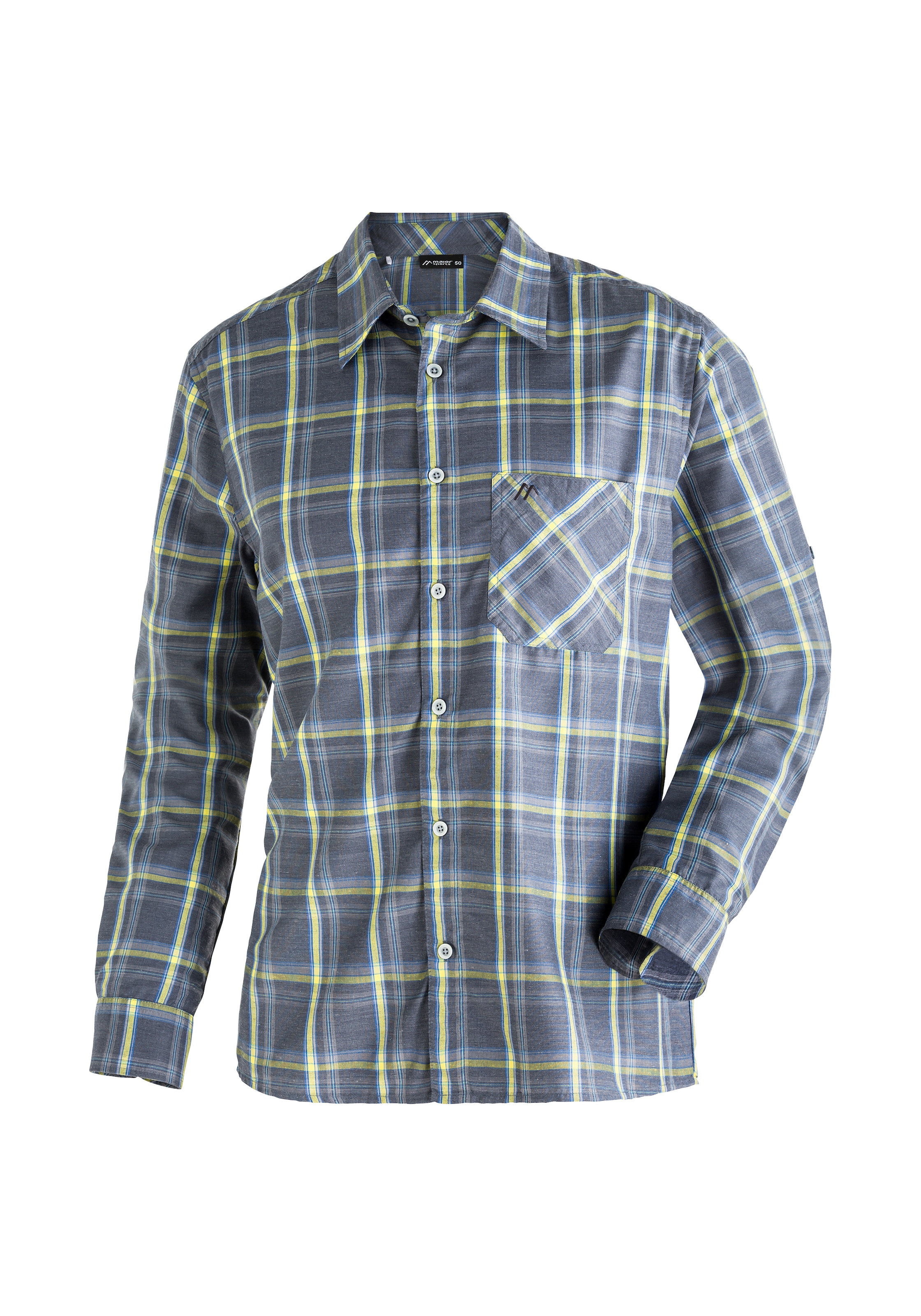 Image of Maier Sports Funktionshemd "Claas" Herren Hemd langarm, karriertes Freizeithemd, Langarmhemd, Regular Fit