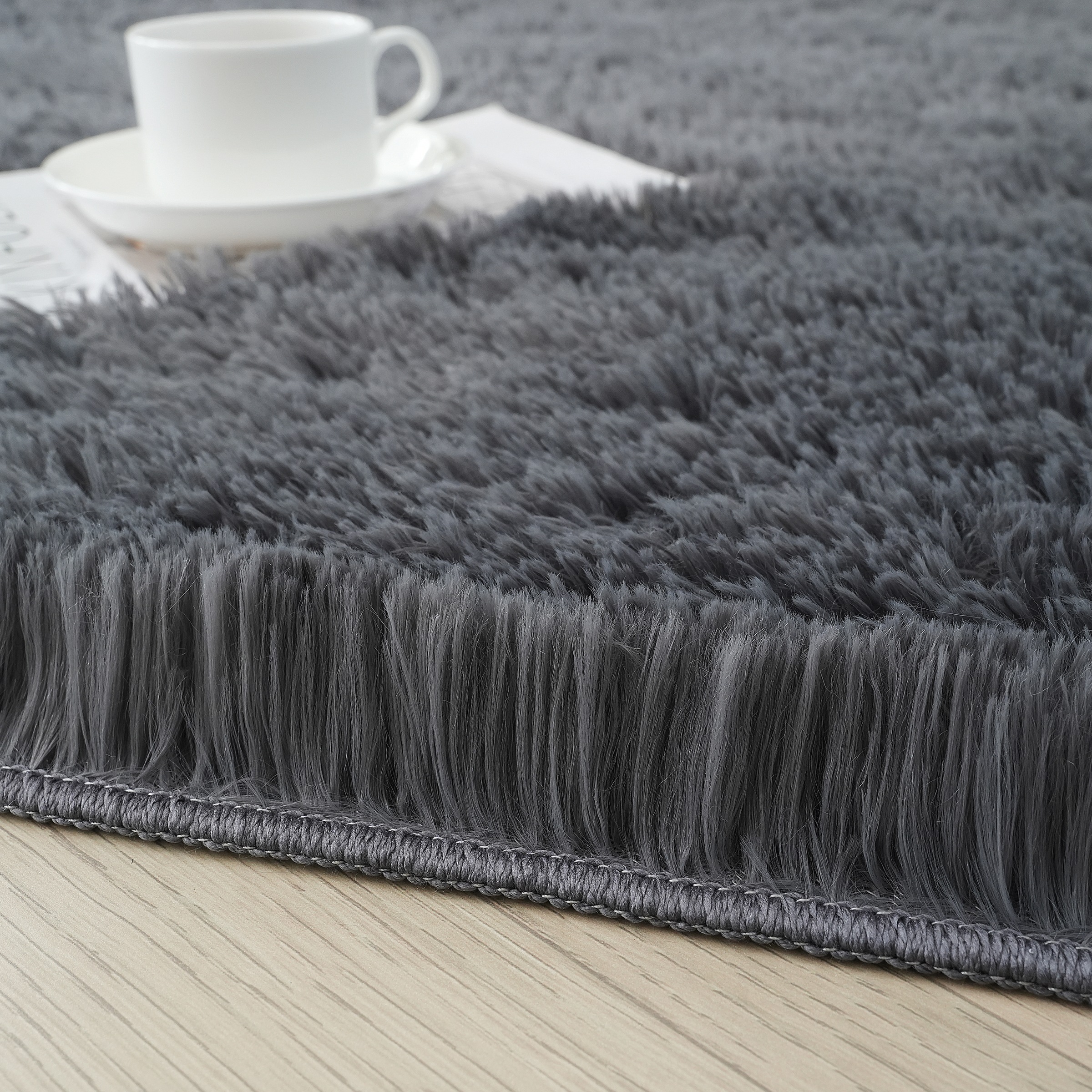 my home Hochflor-Teppich »Leava, besonders weich und kuschelig, leichter Glanz«, rechteckig, 37 mm Höhe, uni, Mikrofaser Teppiche, Plüsch, Wohnzimmer, Schlafzimmer, Esszimmer