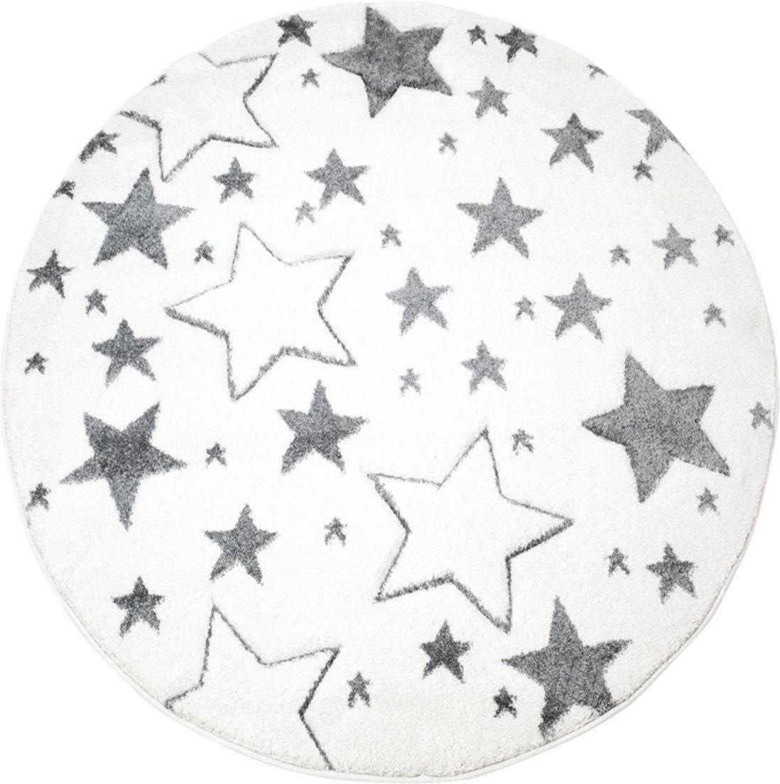 Image of Carpet City Kinderteppich »Bueno Kids 1325«, rund, 13 mm Höhe, Sterne, handgearbeiteter Konturenschnitt bei Ackermann Versand Schweiz