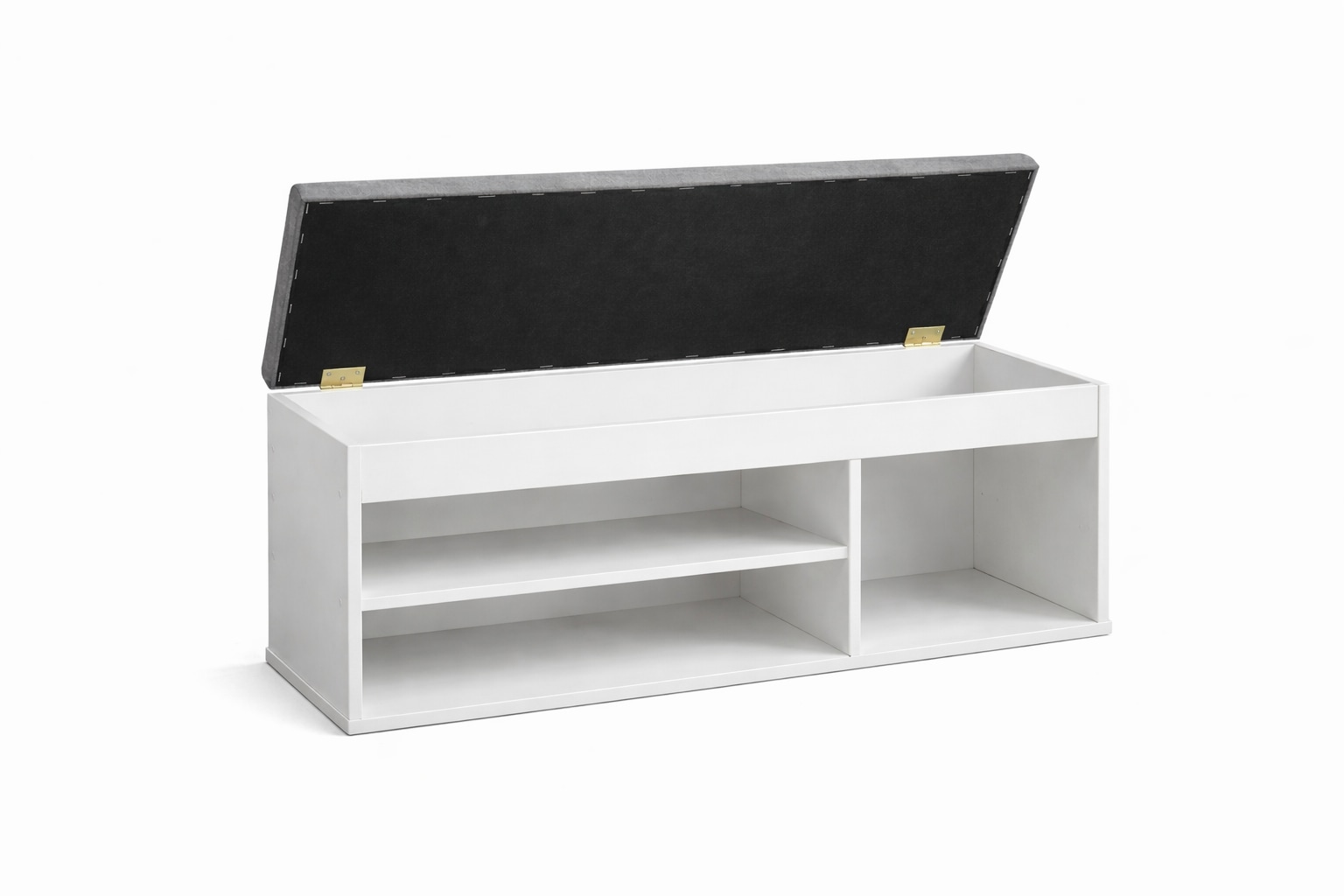 GOODproduct Banc à chaussures »Schuchschrank 100,  Schuhregal, Schuhtruhe, Schuhkommode, Sitzbank« Inkl. bequemem Sitzkissen mit Stauraum darunter