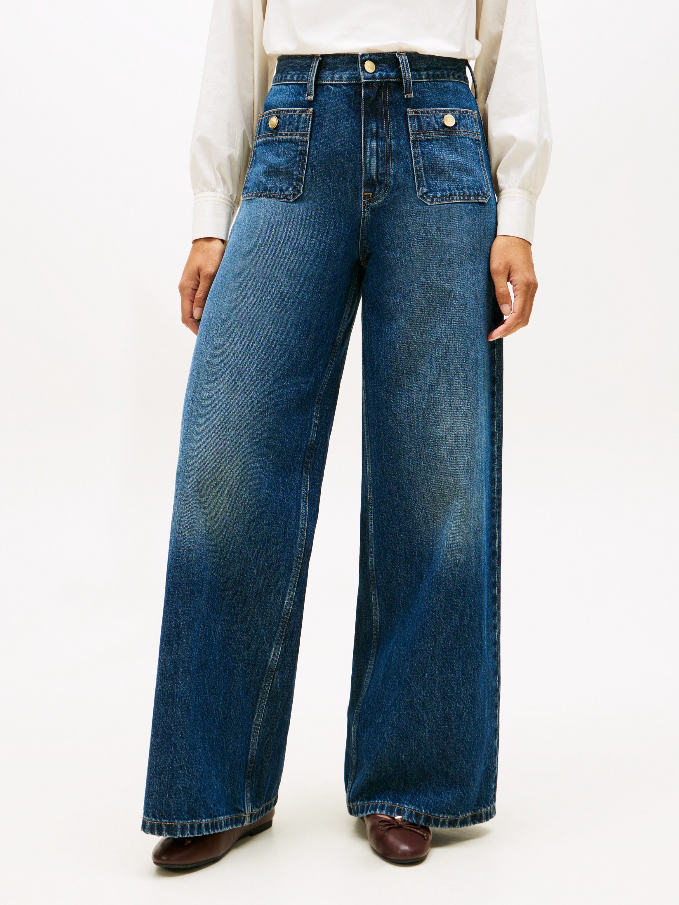 Image of Tommy Hilfiger High-waist-Jeans "DNM MINE 70S WIDE LEG HW"