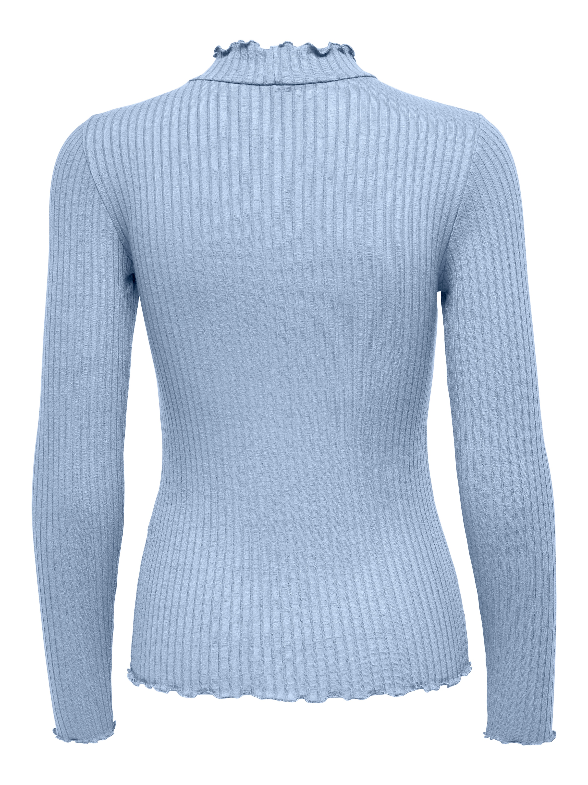 JDY Langarmbluse »JDYFRANSISKA L/S HIGHNECK TOP JRS NOOS«, mit gewellten Säumen