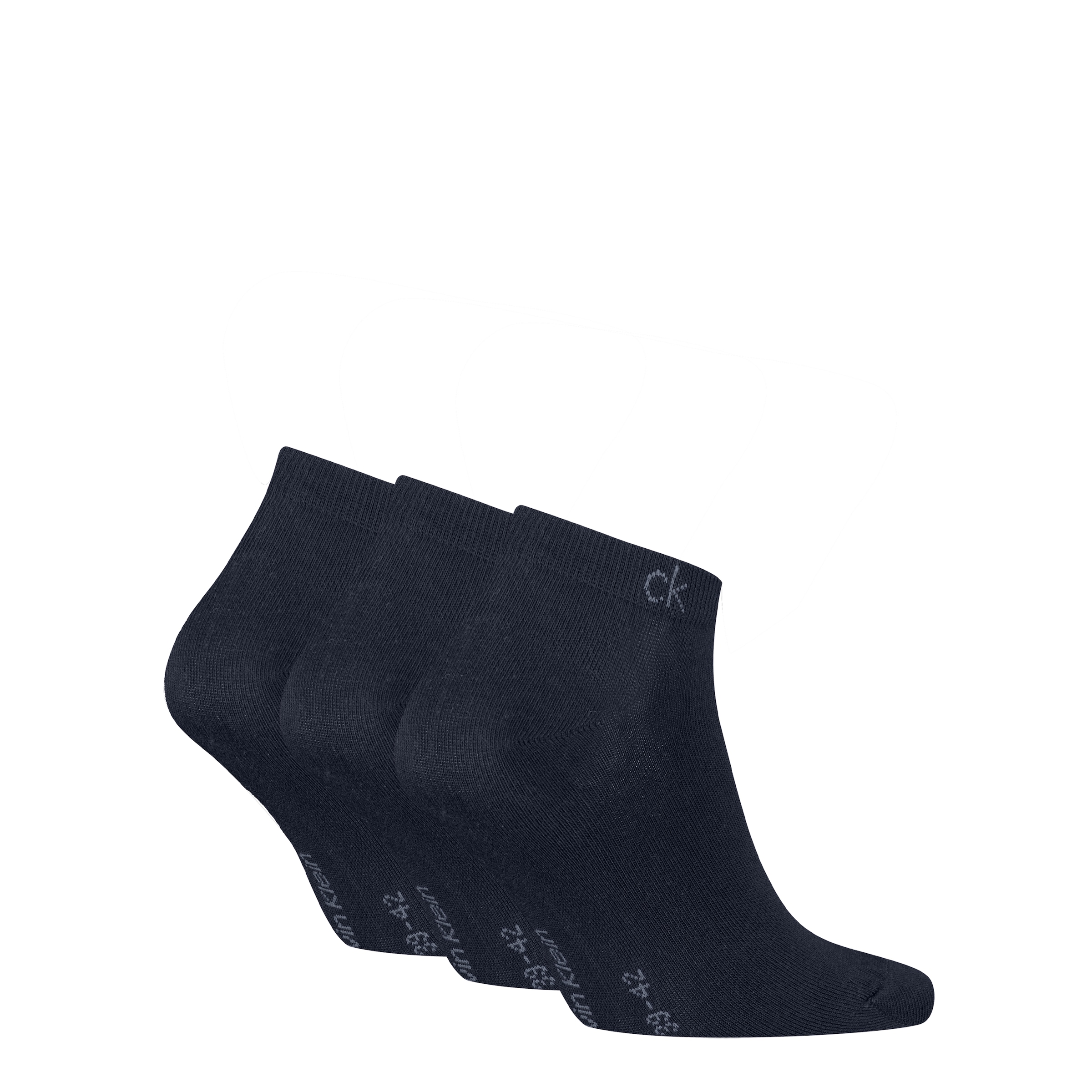 Calvin Klein Chaussettes de baskets »CK MEN SNEAKER« 3 Paar,  mit kleinem Rippenbündchen, Cotton-Mix, elastisch