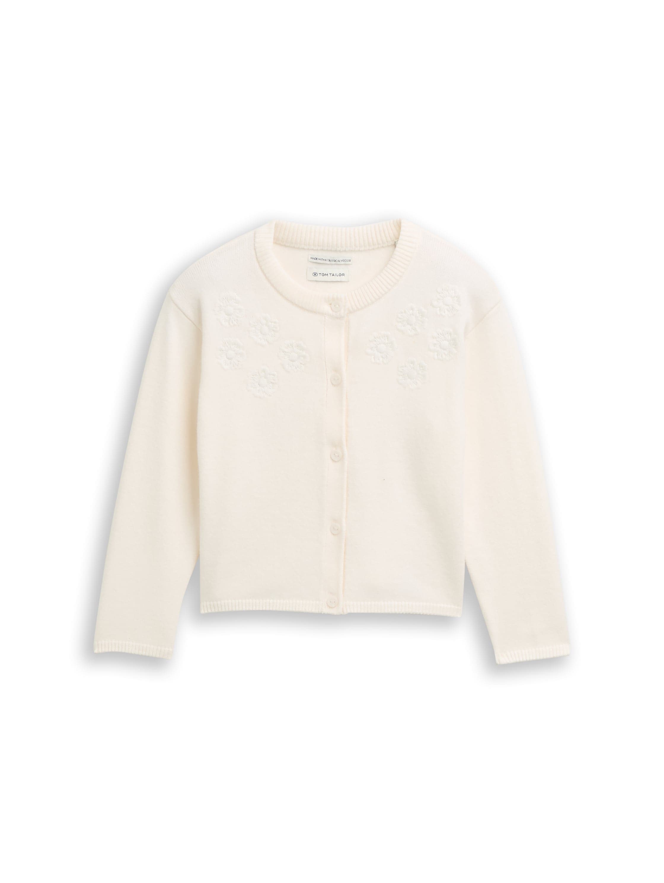 Image of TOM TAILOR Cardigan mit strukturiertem Blumen-Mustern, für Girls