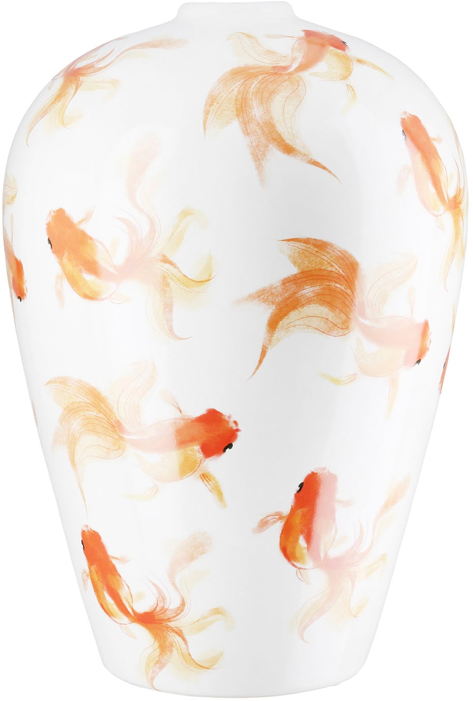 GILDE Tischvase »Vase bauchig Neon weiss H. 30 cm«, (1 St.)