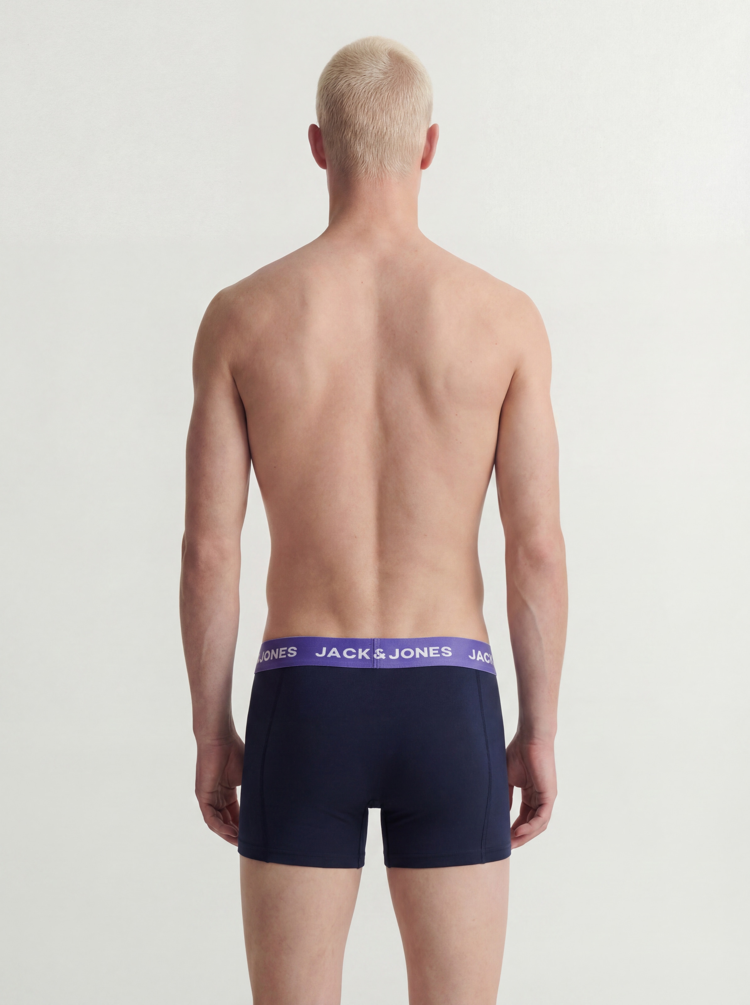 Jack & Jones Tronc »JACKYLE SOLID TRUNKS 12 PACK« Paquet, 12 cuis mélange de coton, ceinture élastique