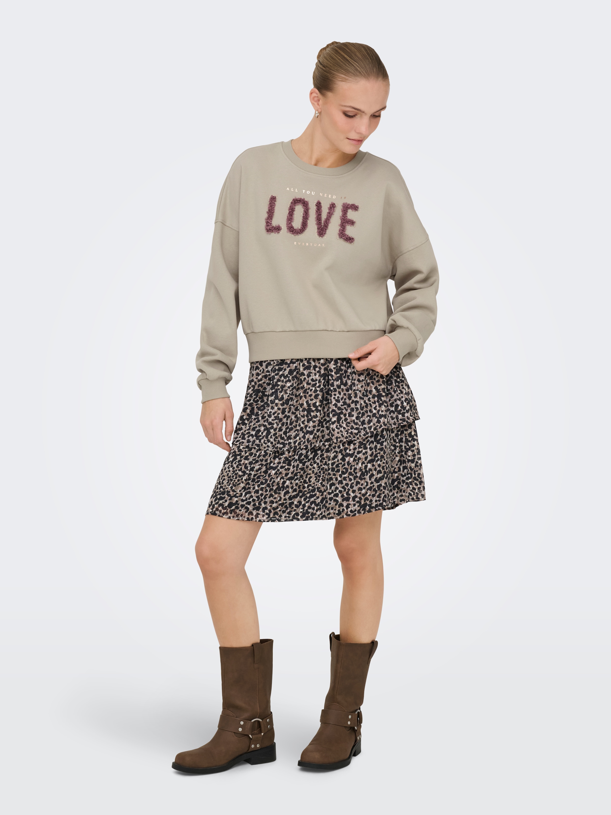 ONLY Pull »ONLKIARA L/S O-NECK CHIFFON MIX SWT«
