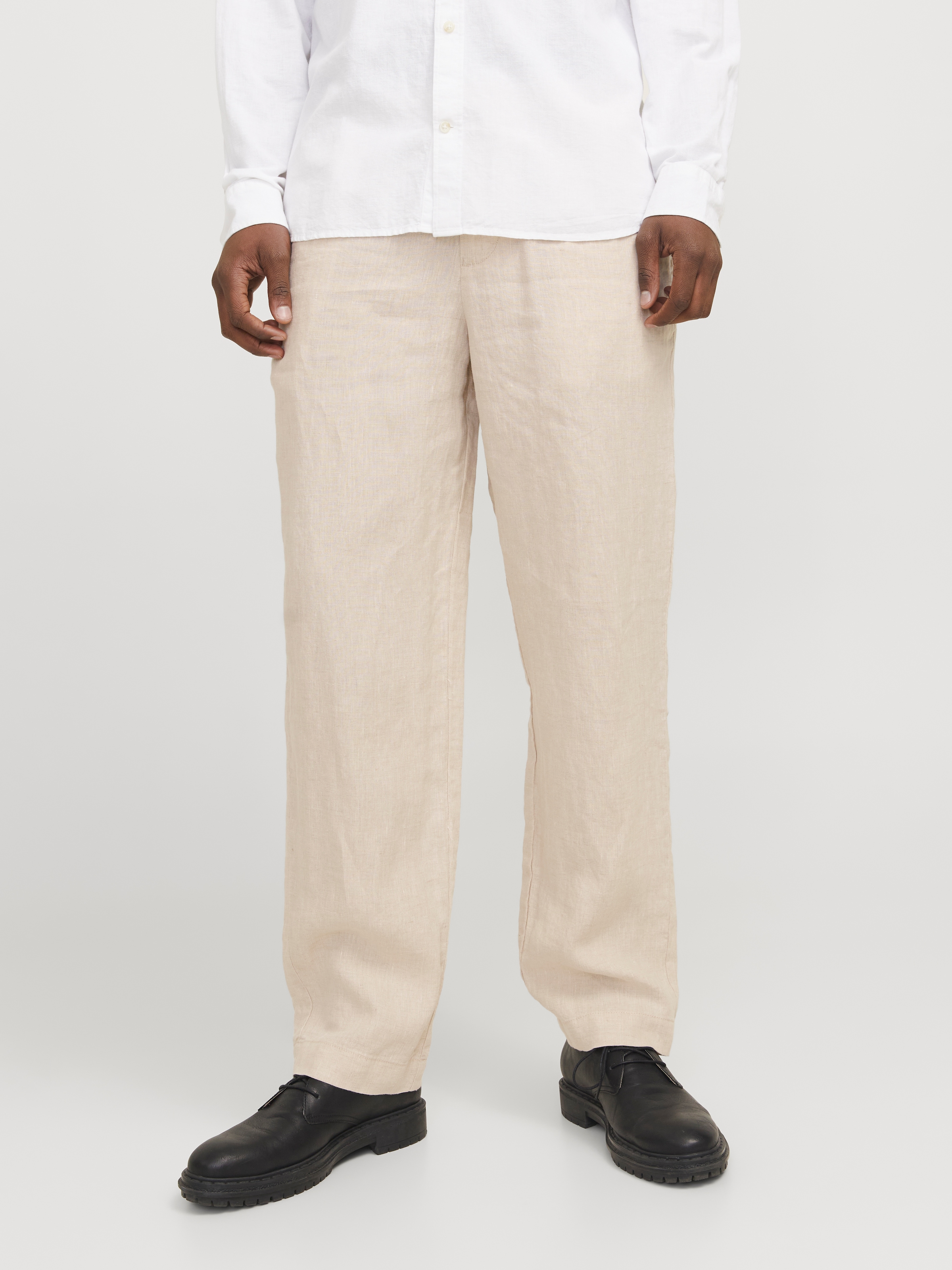 Image of Jack & Jones Chinohose "JPSTKARL LAWRENCE LINEN CHINO SN" Leinen, locker geschnitten