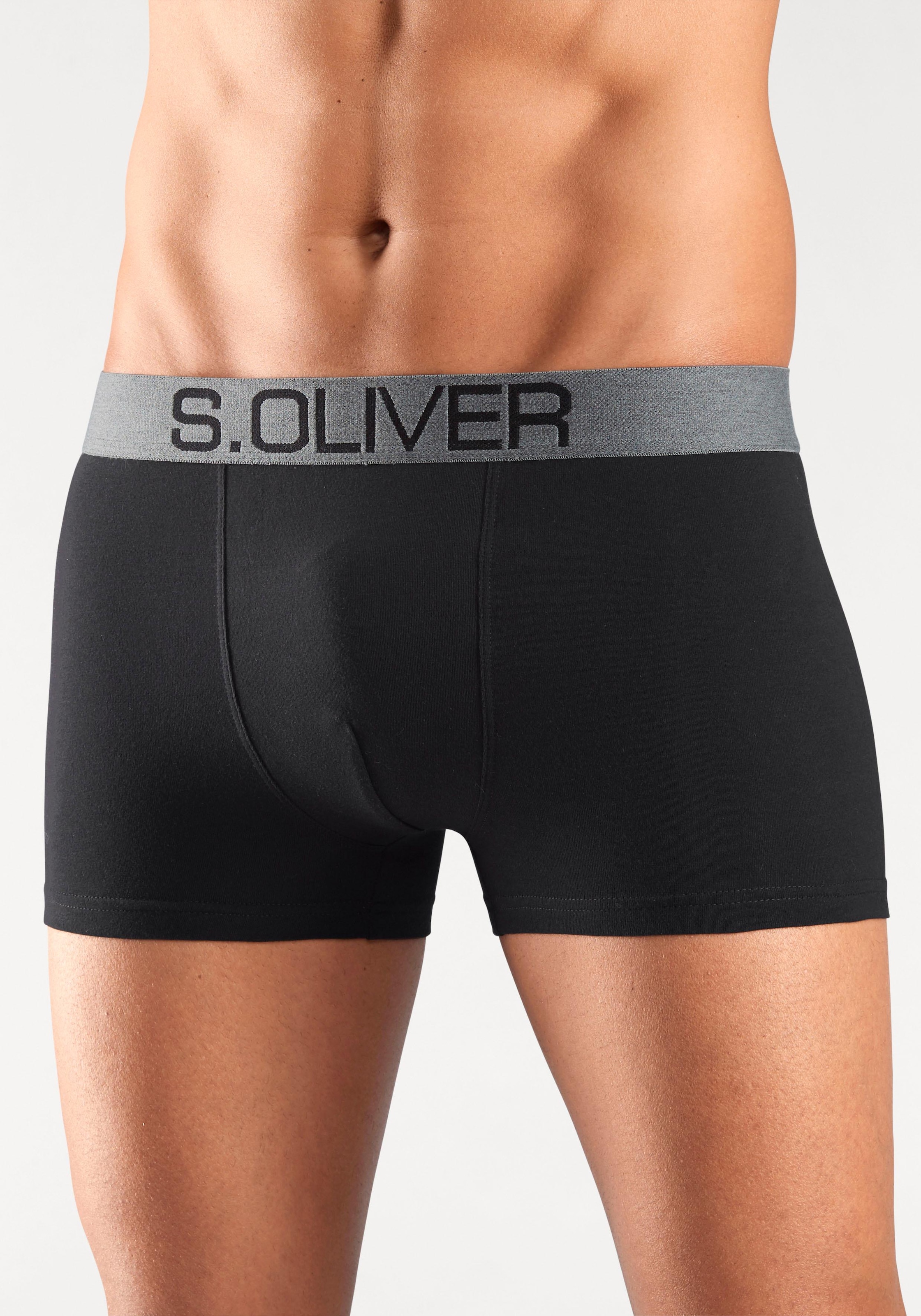 s.Oliver Boxer »Boxershorts für Herren« Packung, 4 Stk. mit kontrastfarbenem Webbund