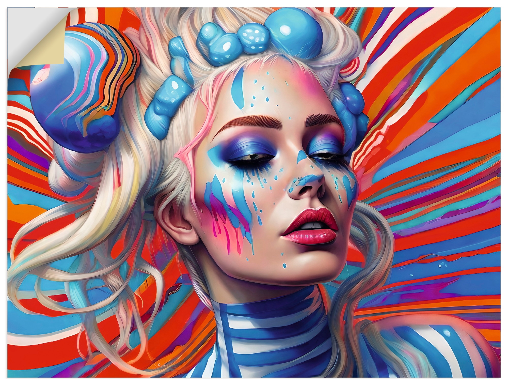Image of Artland Wandbild "Psychedelisch blond II" Bilder von Frauen 1 Stk. tlg. als Alubild, Leinwandbild, Poster, Wandaufkleber in verschied. Grössen