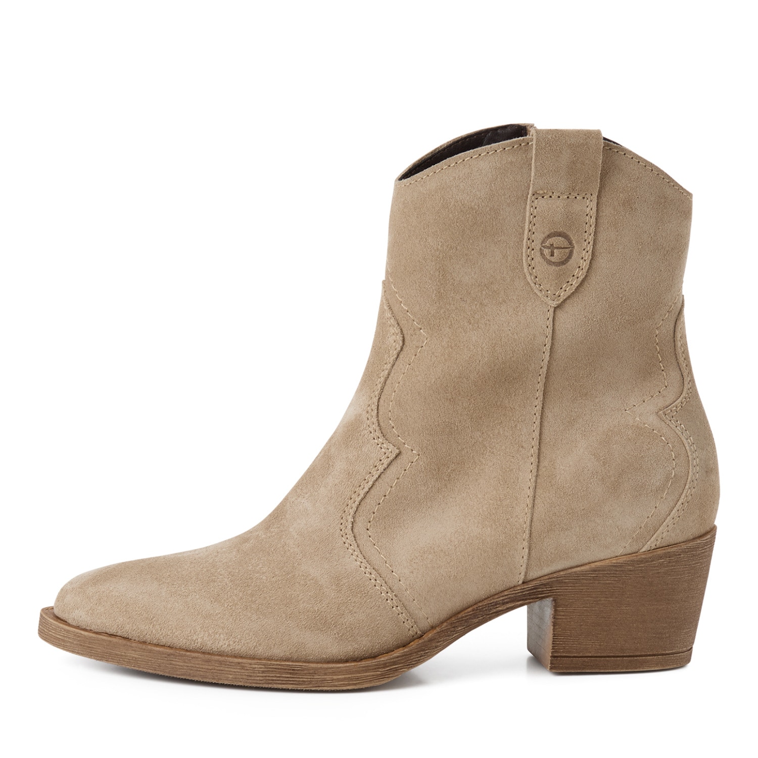 Tamaris Bottes de Cowboy  talon bloc, festival, bottes western avec coutures à la mode,