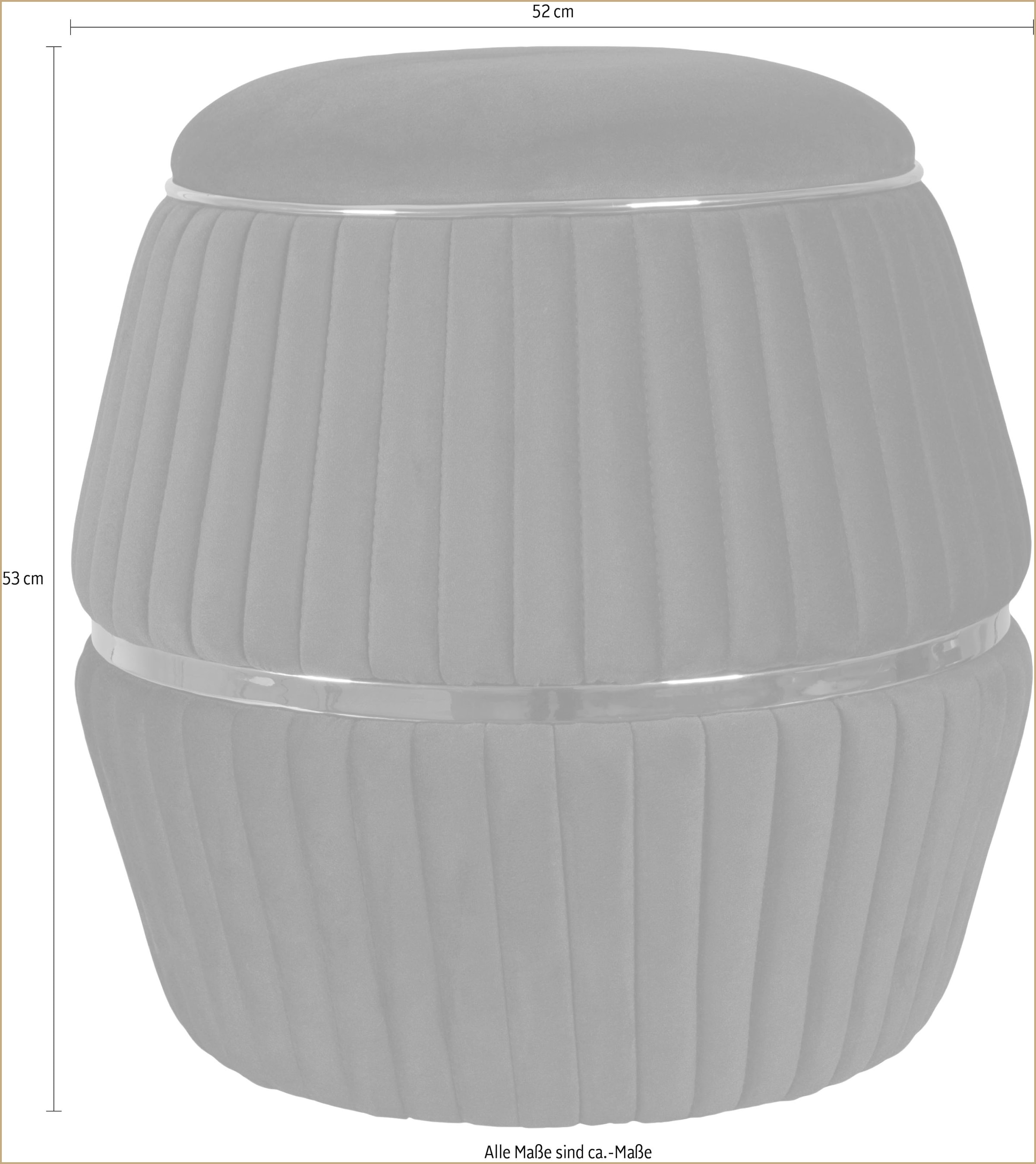Kayoom Sitzhocker »Hocker Doric, trendiger Look, ästhetische Farbgebung, schöne Steppung«, (1 St.), komfortabel, hochqualitativ, pflegeleicht, in vielen Räumen zuhause