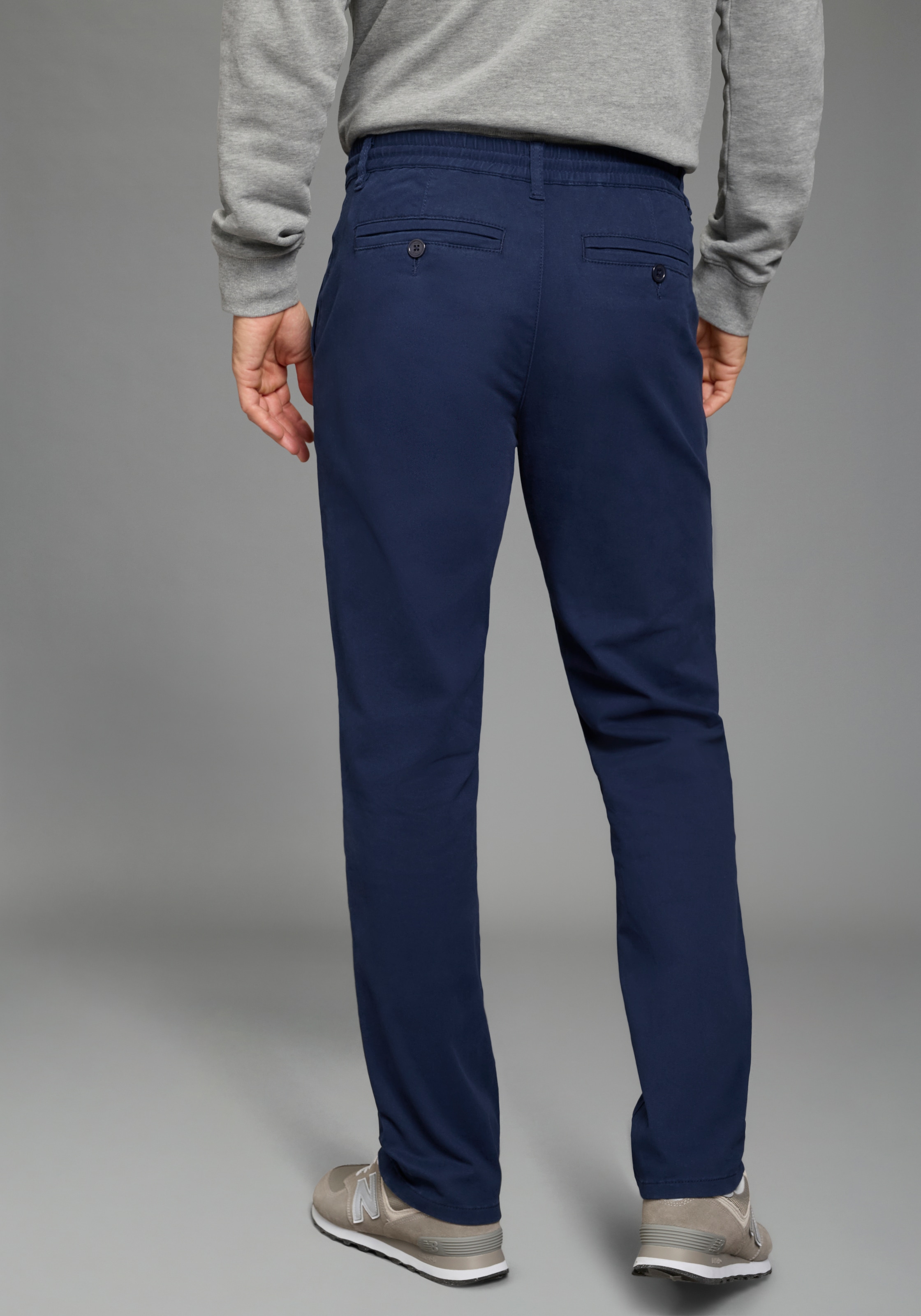 Man's World Pantalon à taille extensible »Dehnbund Chino«  coupe droite, avec poches latérales et poches arrière, uni