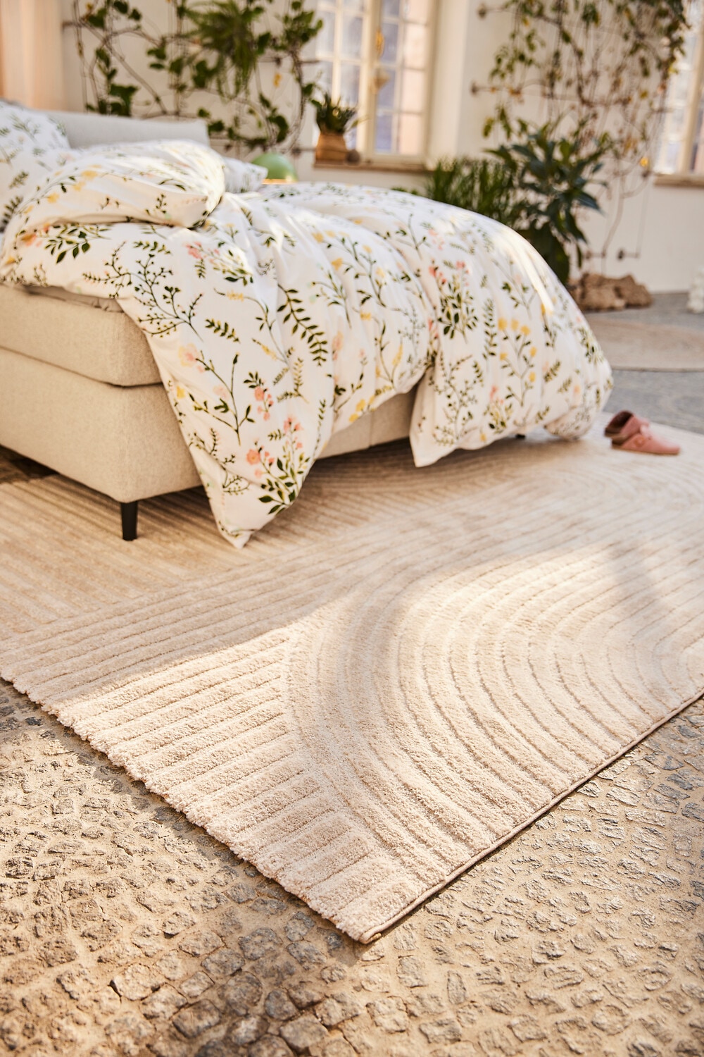 GOODproduct Designteppich »Eliaan 3D Optik/Hoch-Tief Effekt« rechteckig 14 mm Höhe hohe Flordichte und angenehm weich, Teppich Wohnzimmer Boho Design