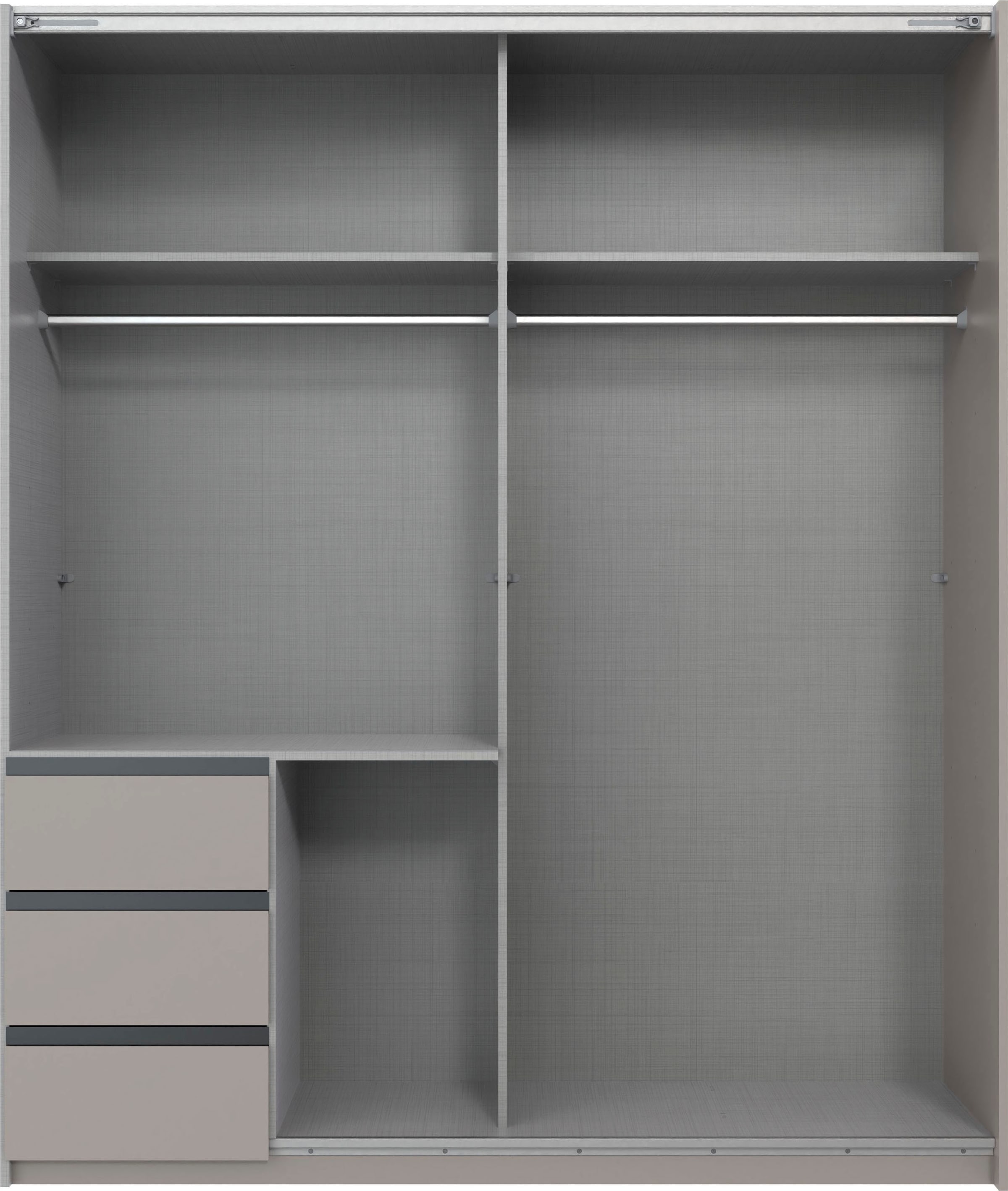 Wimex Schwebetürenschrank »Stade, B: 168cm, inkl. Spiegel und von aussen bedienbaren Schubladen« erhältlich in verschiedenen Farben