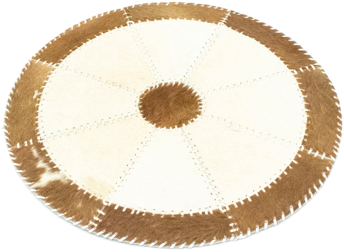 Image of morgenland Teppich »Designer Teppich handgewebt beige«, rund, 5 mm Höhe, Kurzflor bei Ackermann Versand Schweiz