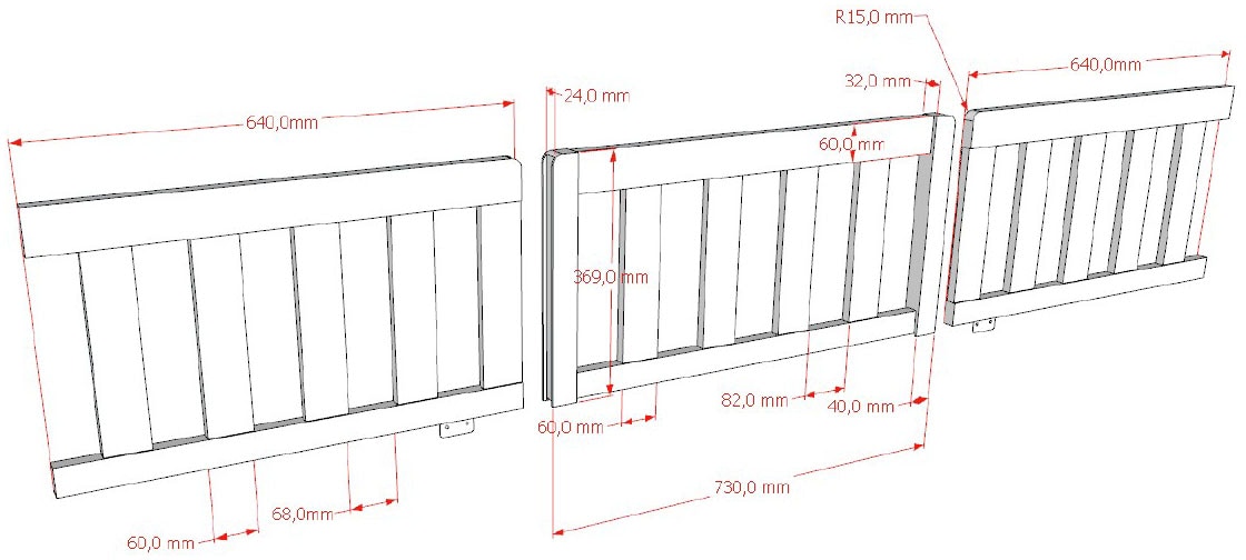 Vipack Hausbett »Dallas, Massivholzbett mit Dachaufbau umbaubar vom Boden- zum Daybett« inkl. Lattenrost, Rausfallschutz, Sprossen, 90 oder 140x200 cm breit,  stabil und standfest gebaut, wahlweise Kiefer massiv natur oder weiss