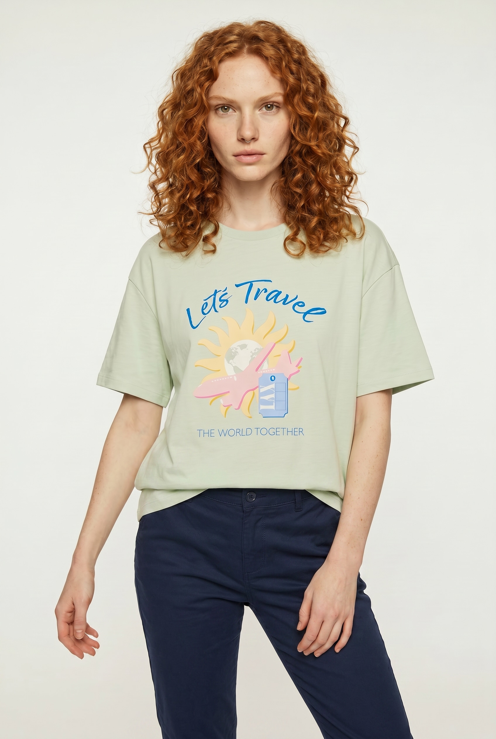 Image of Vero Moda T-Shirt "VMNINNA MIA SS TOP BOX JRS" Baumwolle, Rückenprint