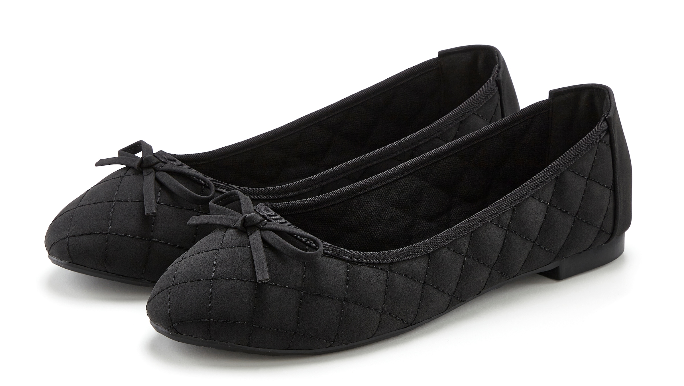 Image of LASCANA Ballerina "Slipper, Schlüpfschuh, Freizeitschuh, Slip-On-Sneaker," mit eleganter Schleifenapplikation VEGAN