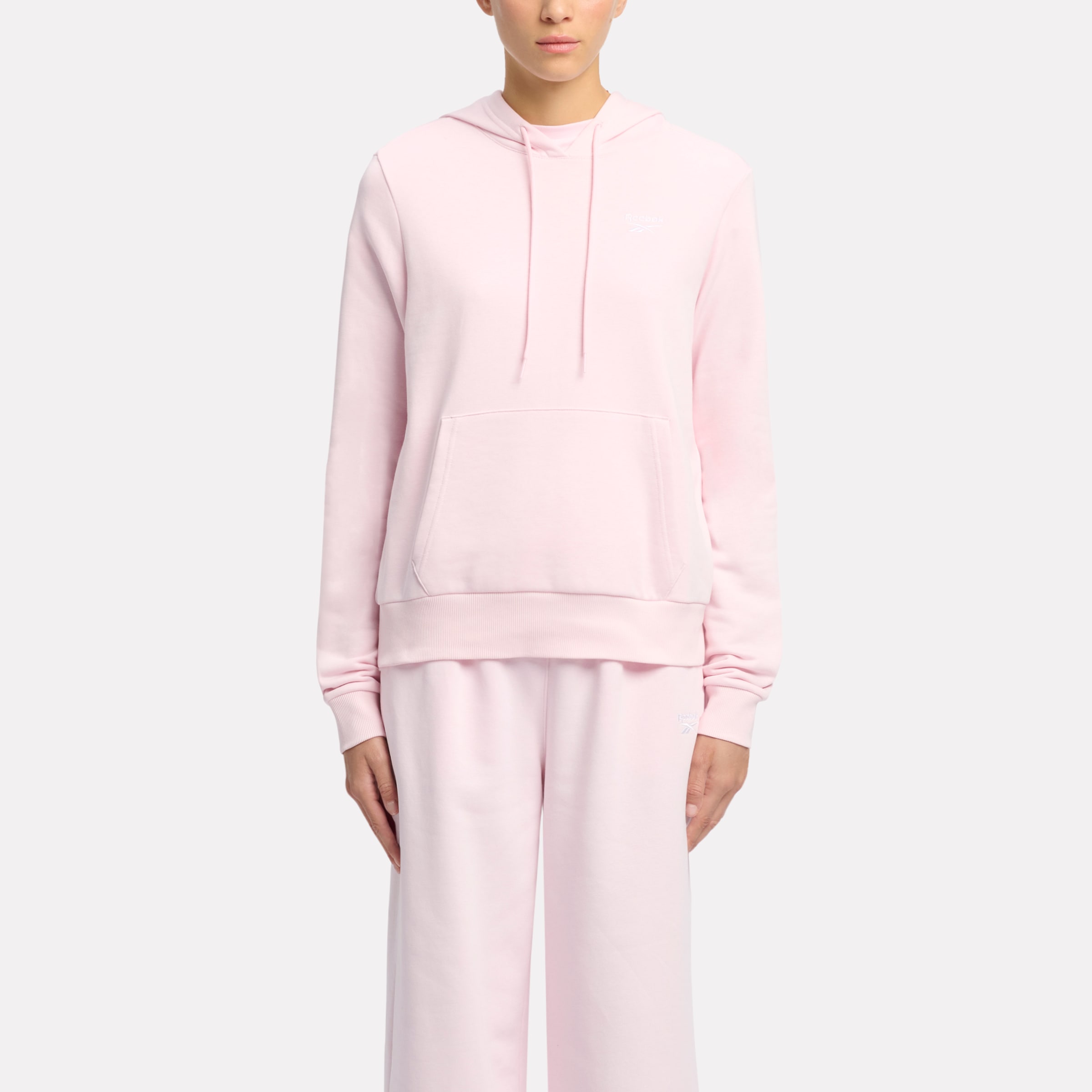 Image of Reebok Kapuzensweatshirt "RI SL FRENCH TERRY HOODIE/FROSTED B", mit Kordelzug, aus Baumwolle und Polyester